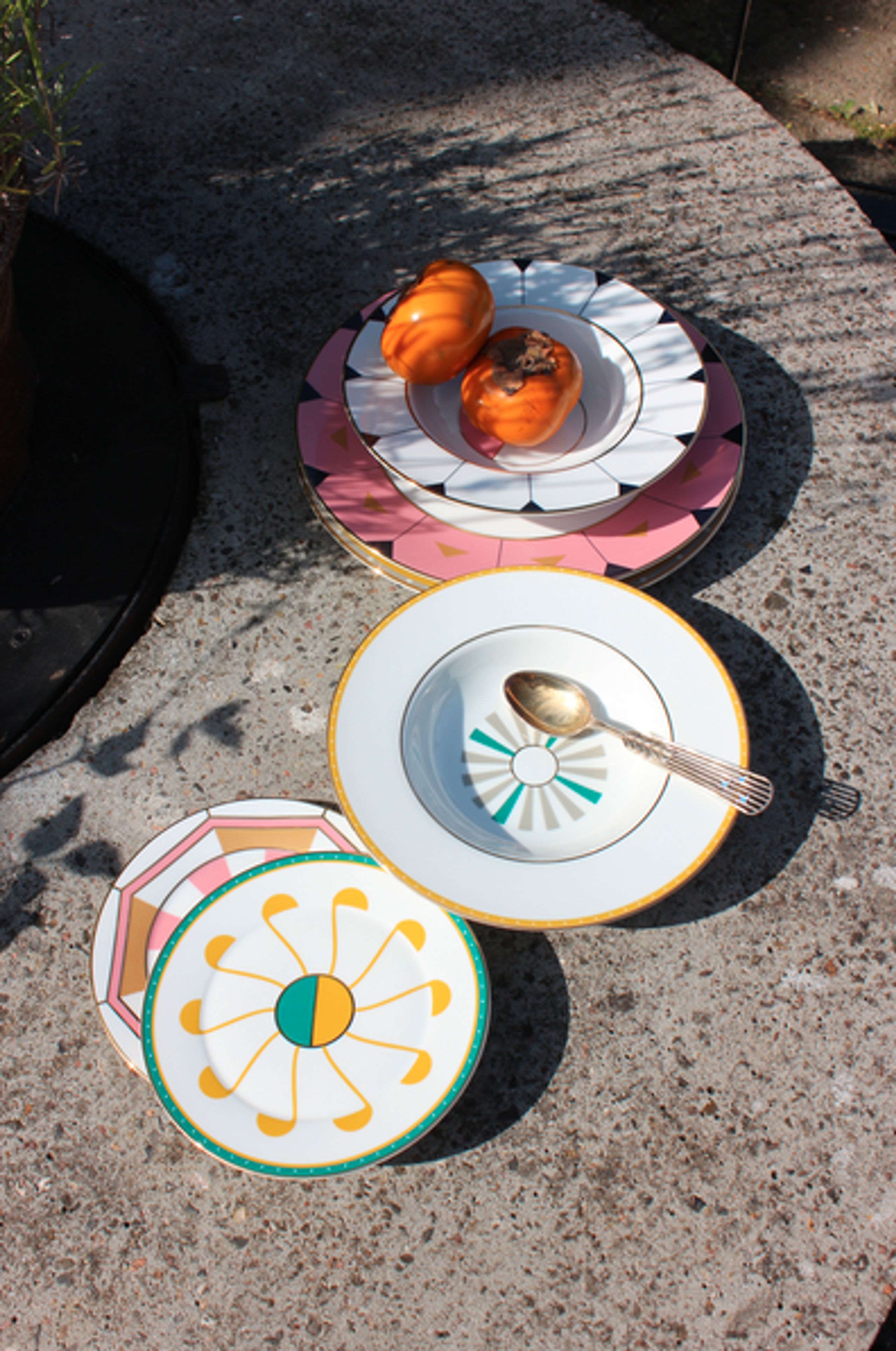 Reflections Copenhagen - Schüssel - Guia Pasta Bowl - Green/Yellow/Gold