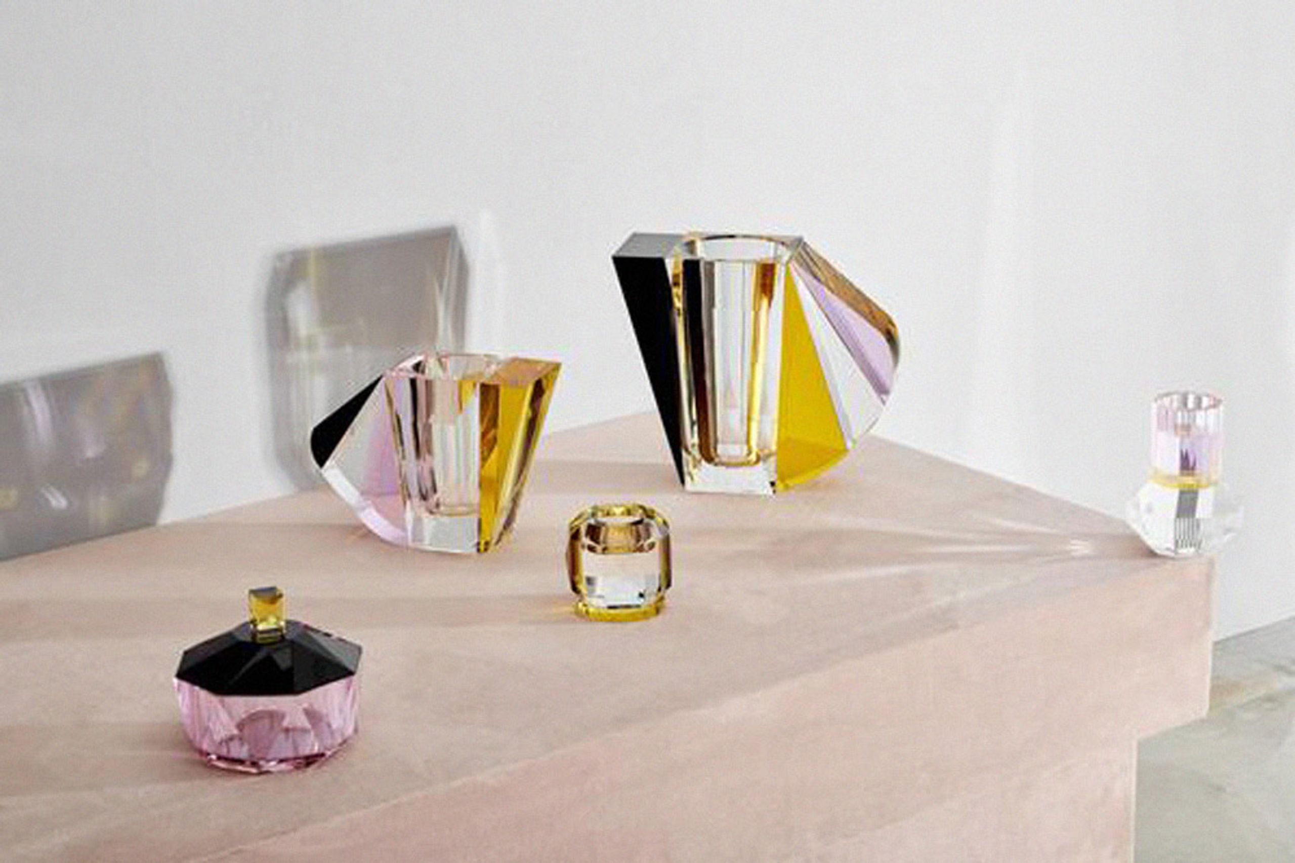 Reflections Copenhagen - Vase - Manhattan Vase - Clear/Yellow/Brown/Rose