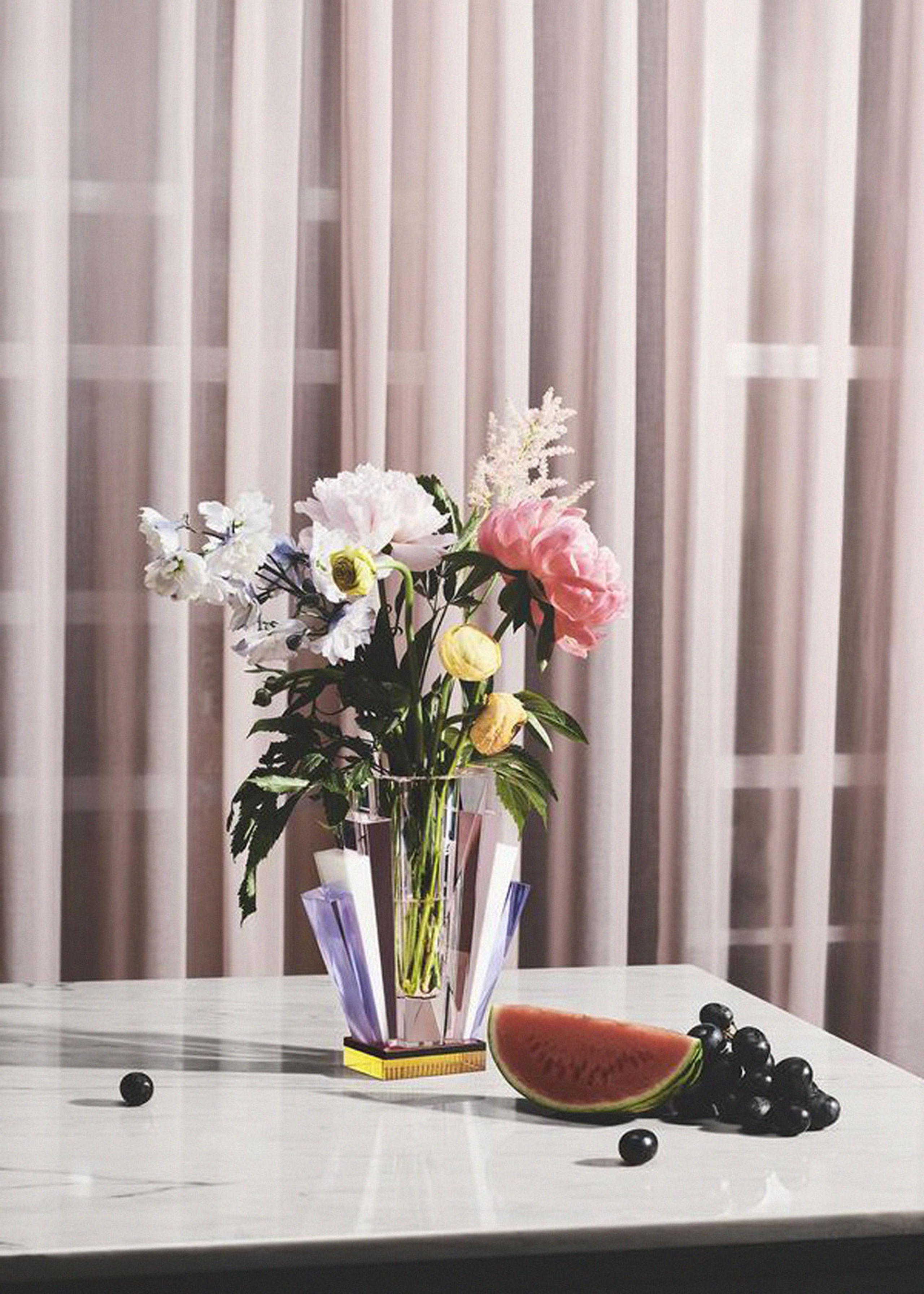 Reflections Copenhagen - Vase - South Beach Vase - Clear/ Pink Tones