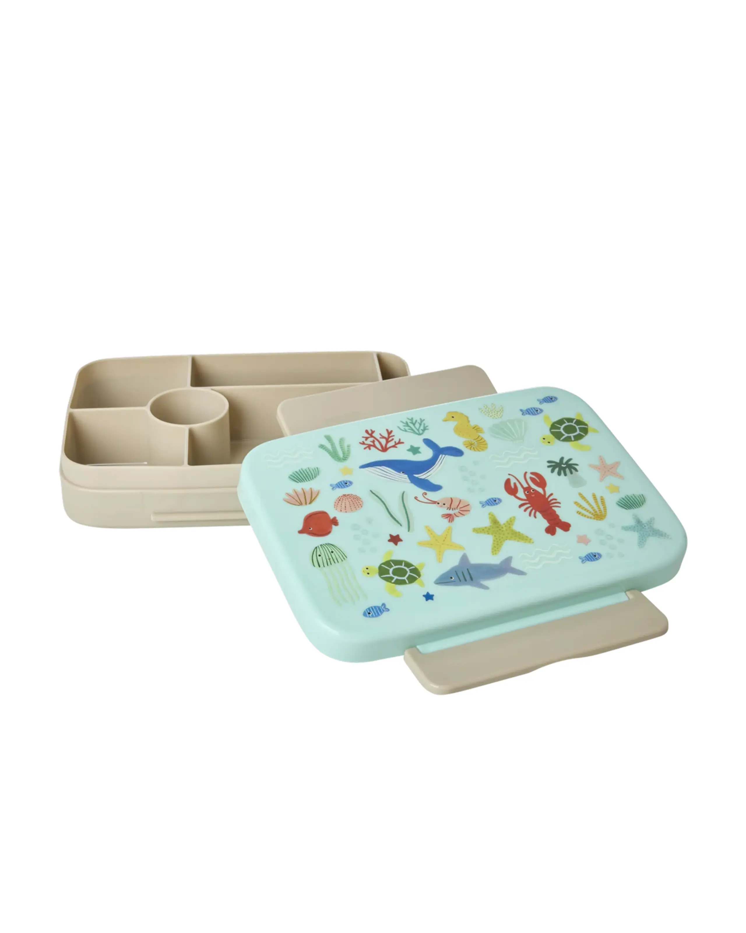 Rice - Lippenbalsem voor kinderen - Plastic Lunchbox With 6 Rooms - Blue Ocean