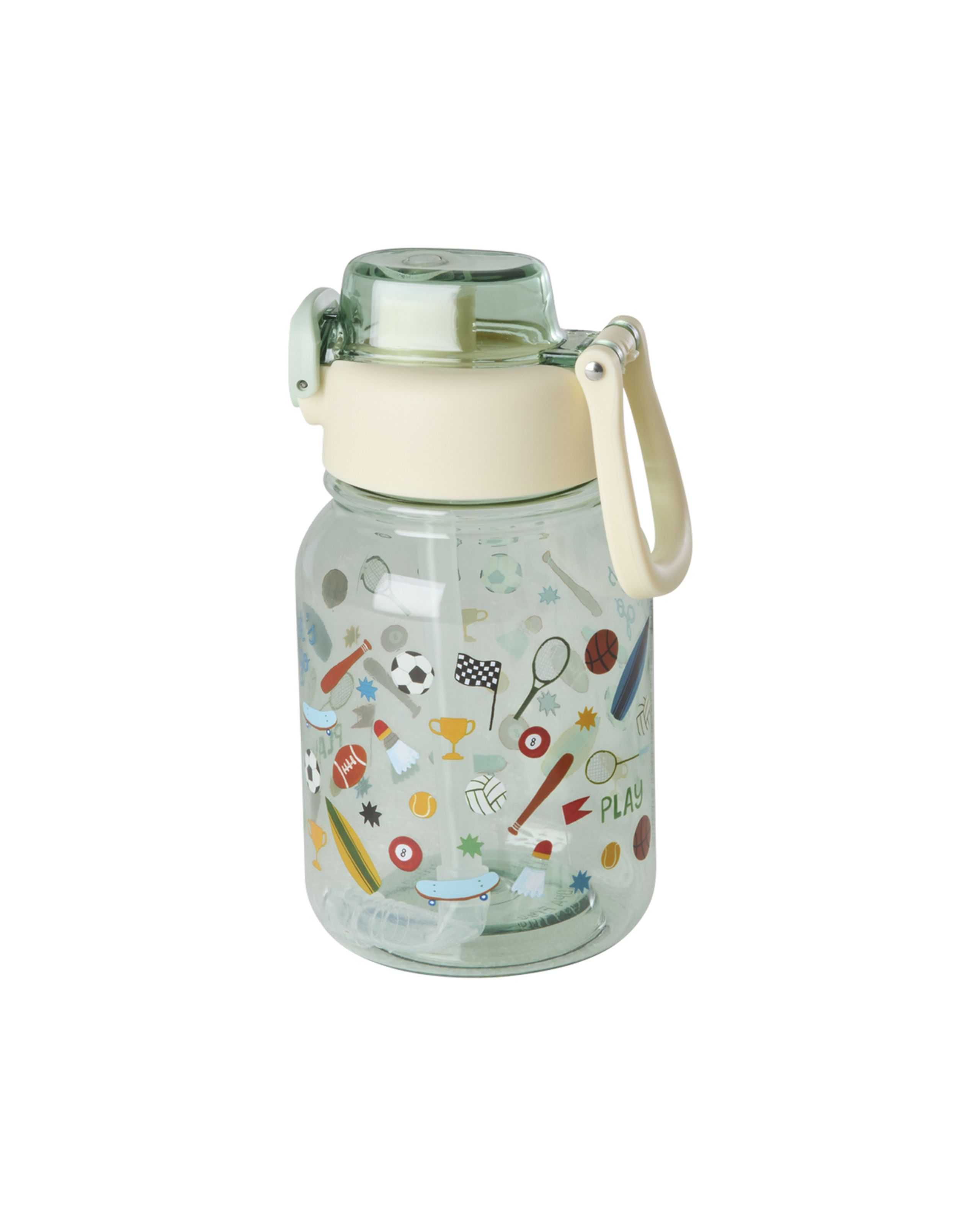 Rice - Trinkflasche für Kinder - Plastic Kids Drinking Bottle - 700 Ml - Soft green sport