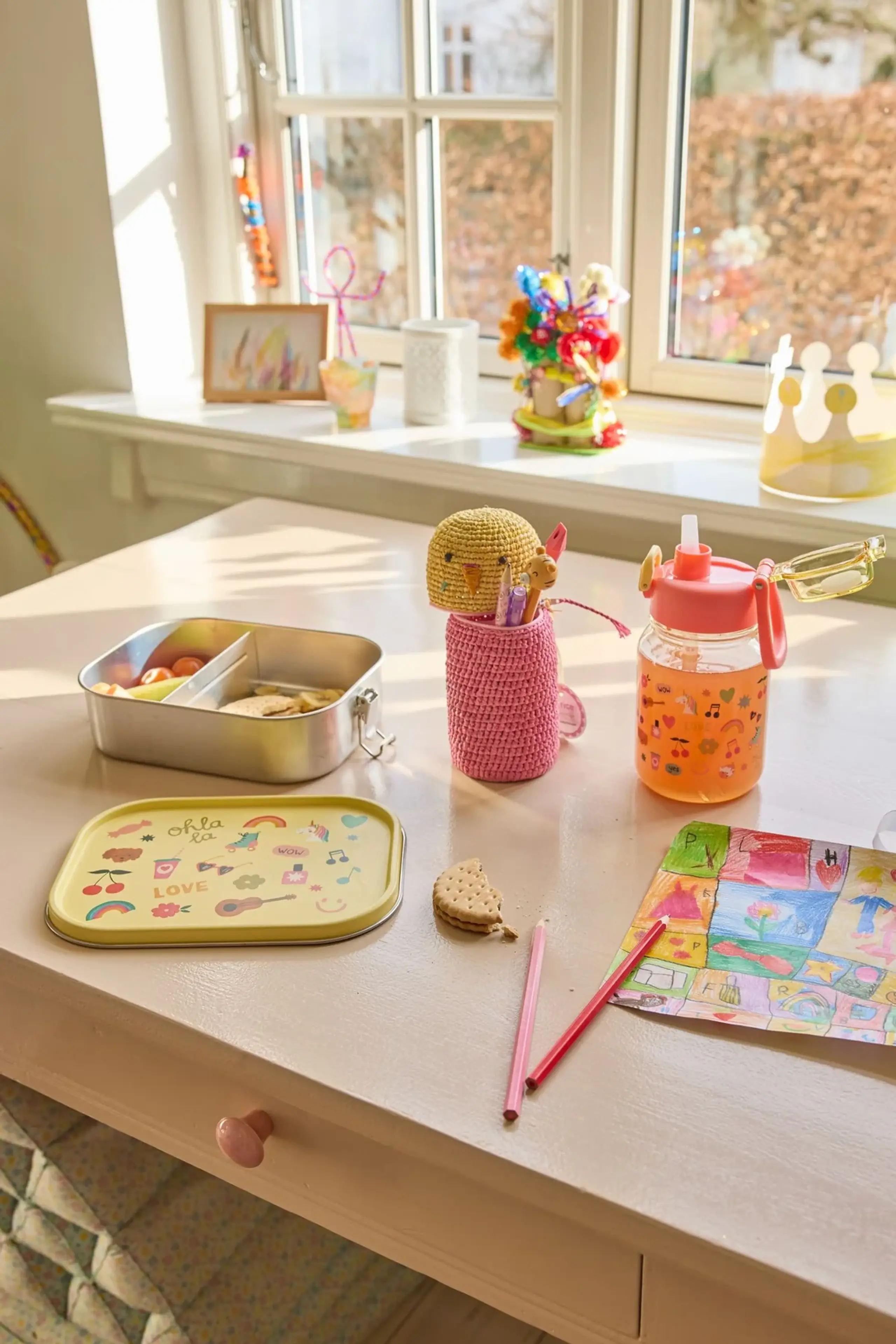 Rice - Children's drinking bottle - Plastic Kids Drinking Bottle - 700 Ml - Unicorn Love