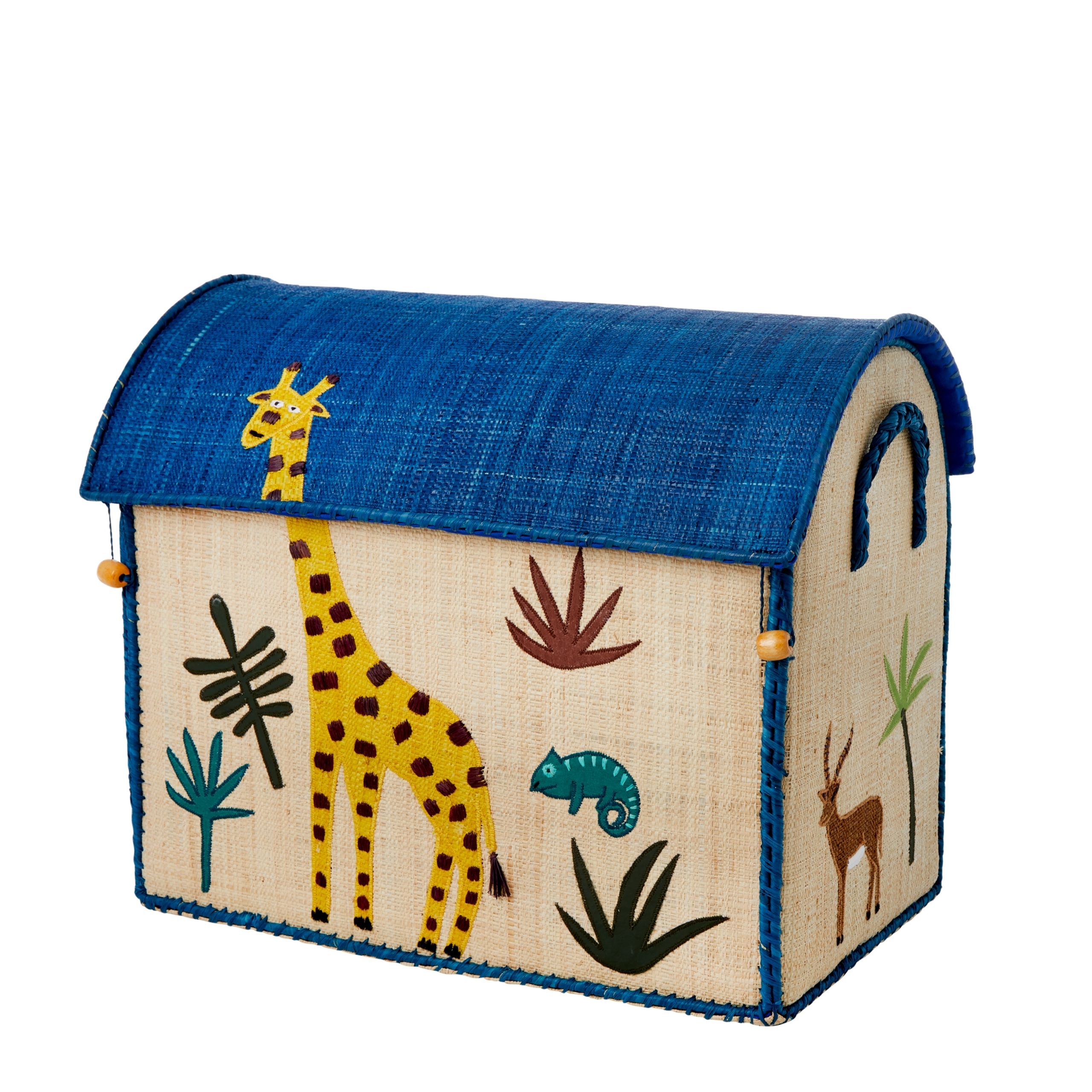 Rice - Aufbewahrungsbox für Kinder - Raffia Toy Baskets - Set Of 3 - Jungle Theme