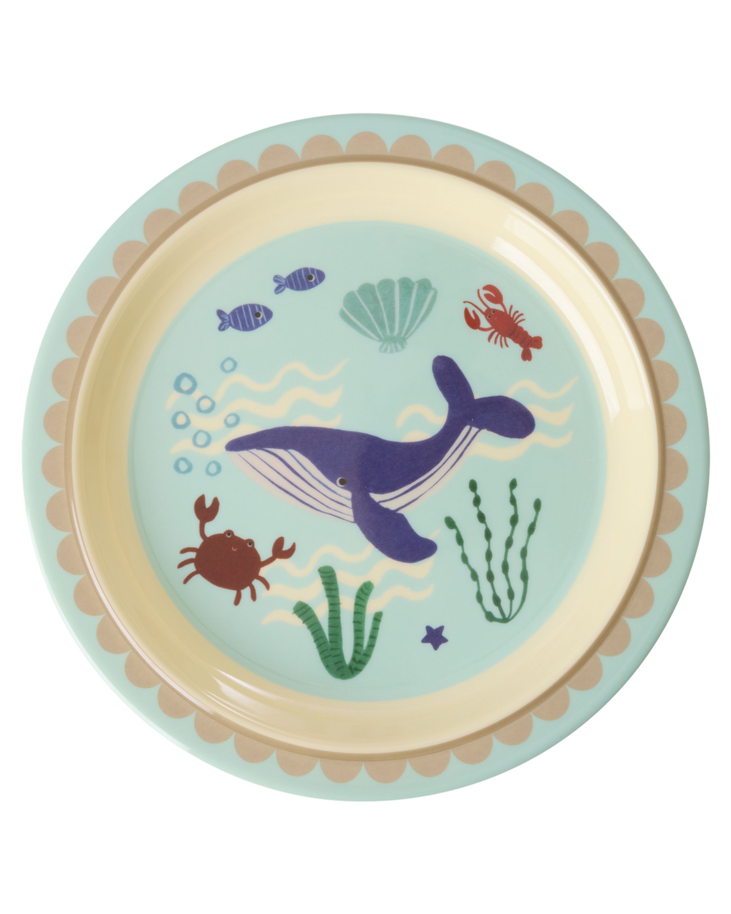 Rice - Children's plate - Kids Lunch Plate - Blue Ocean