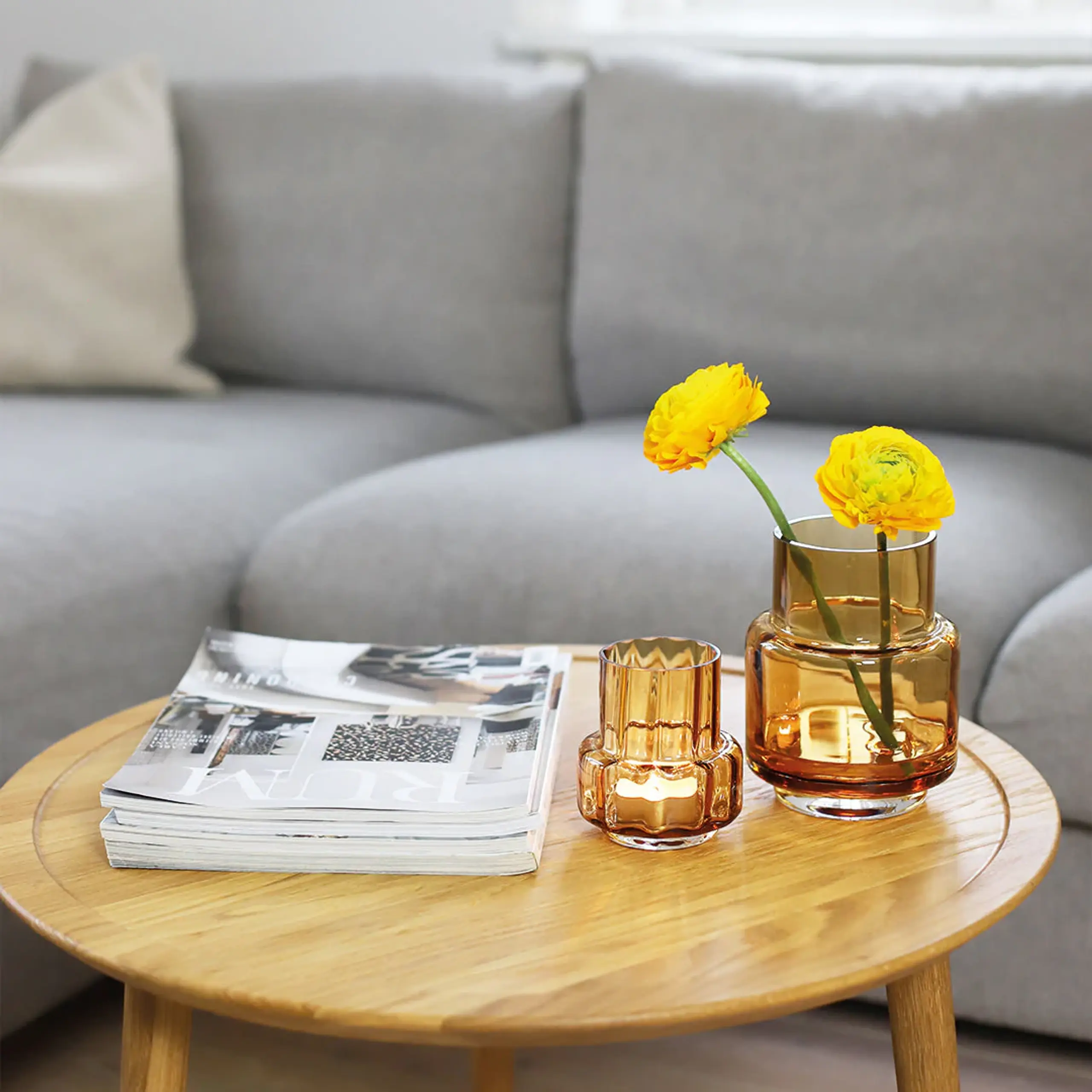 Ro Collection - Suporte de velas - Hurricane No. 53 - Amber