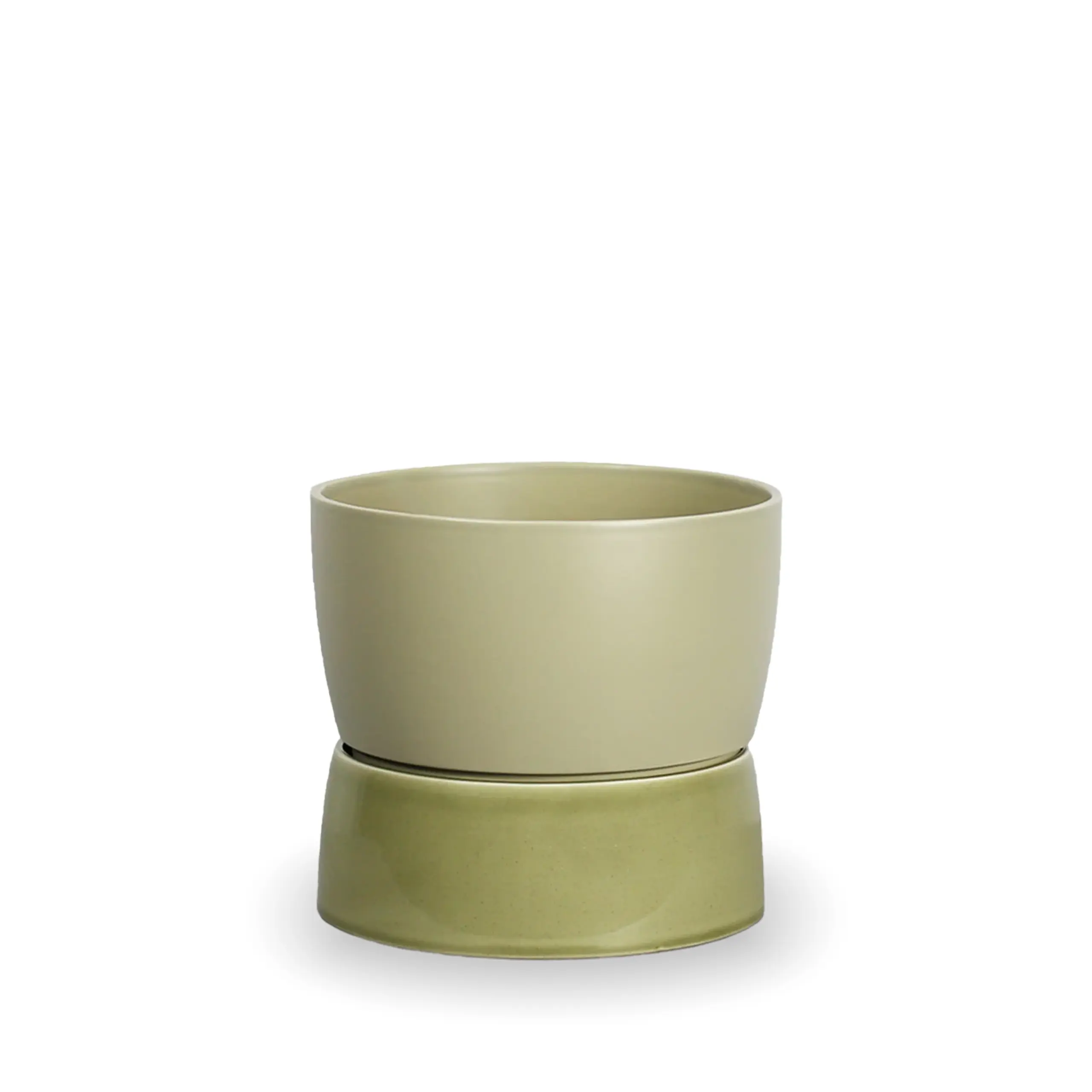 Ro Collection - Blomkruka - Two Tone Planter - Large, Artichoke green