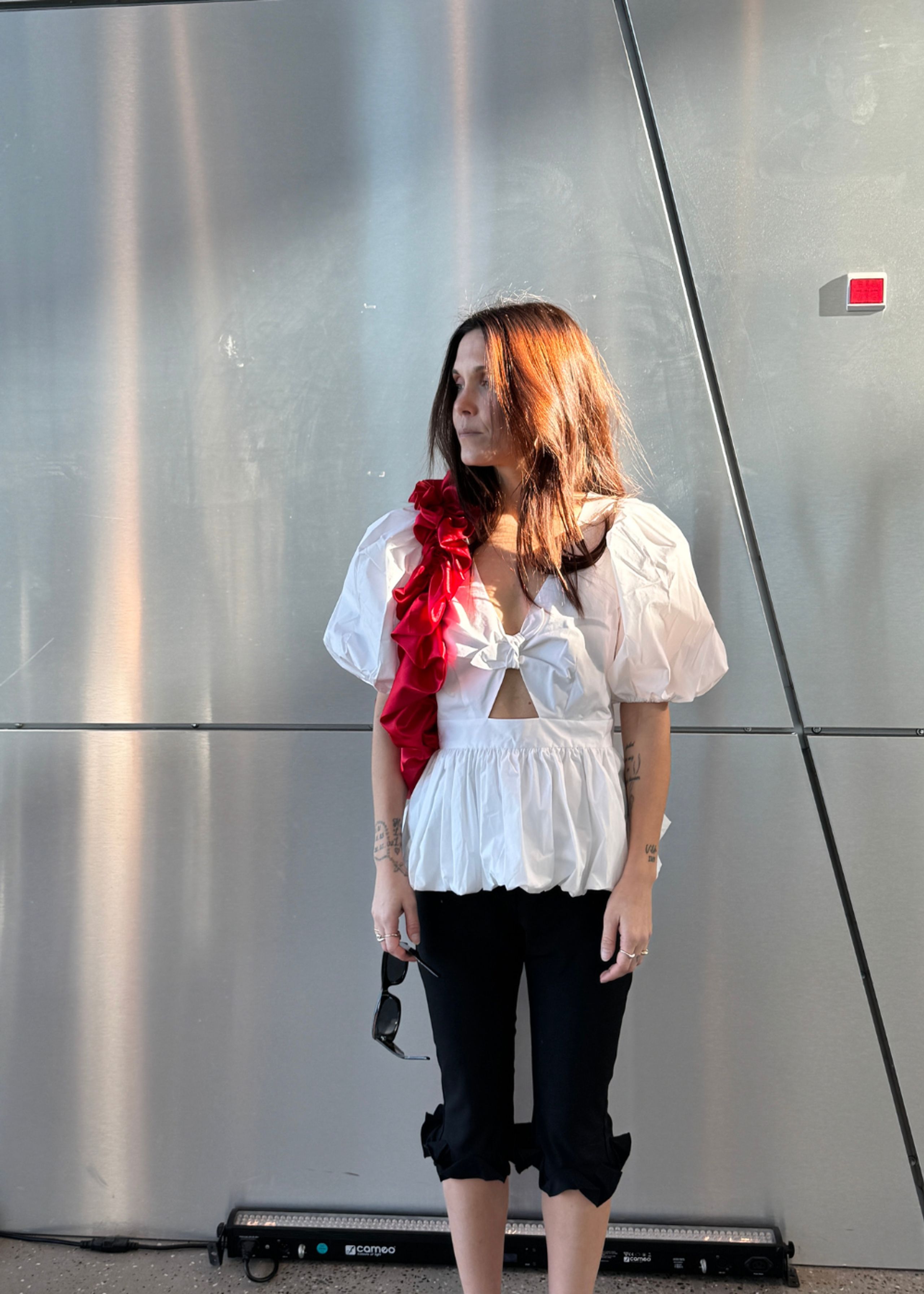 ROTATE by Birger Christensen - Bukser - Danny Capri Ruffle Pants - Black