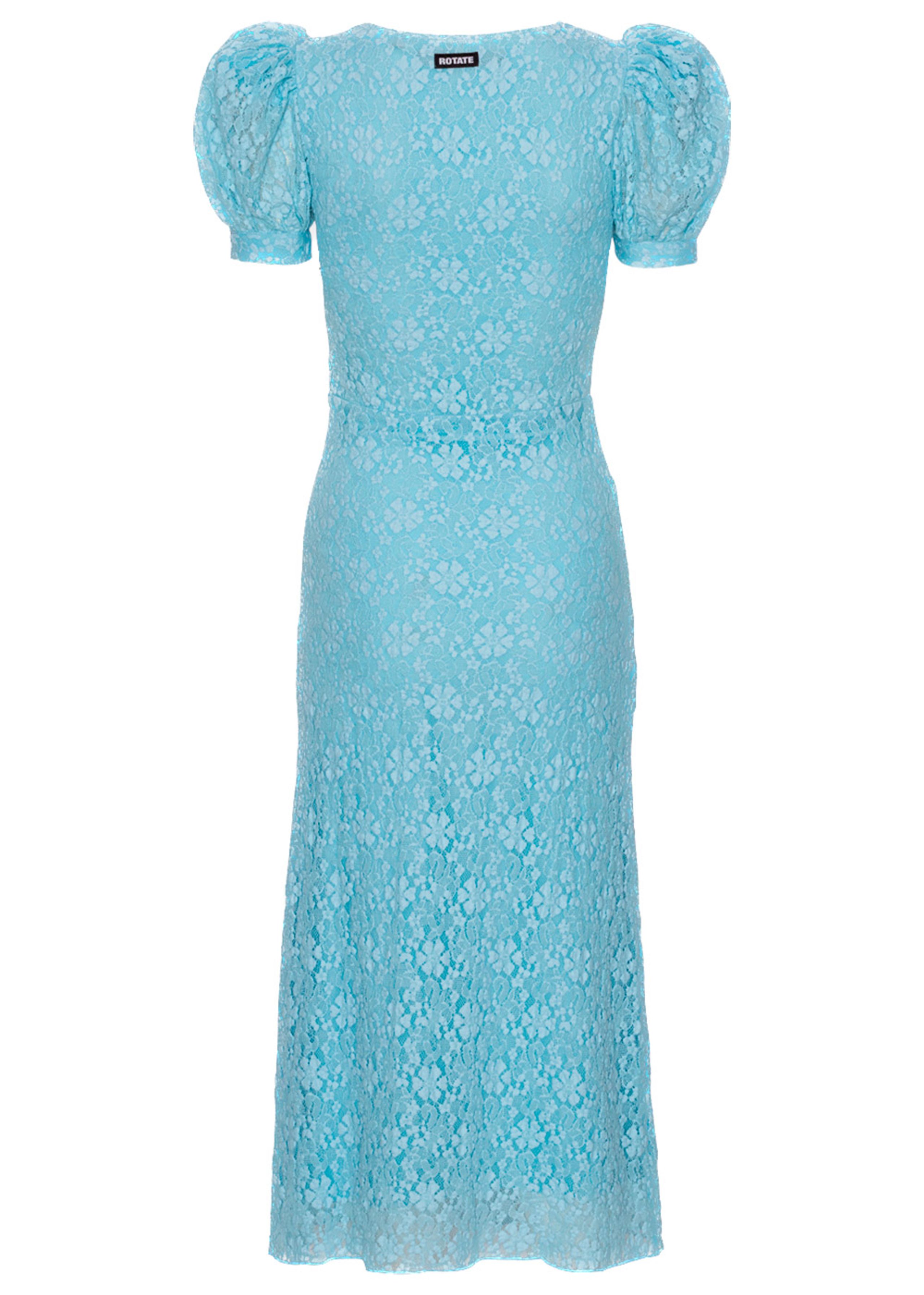 ROTATE by Birger Christensen - Kjole - Sigrid - Lace Puff Sleeve Dress - Omphalodes