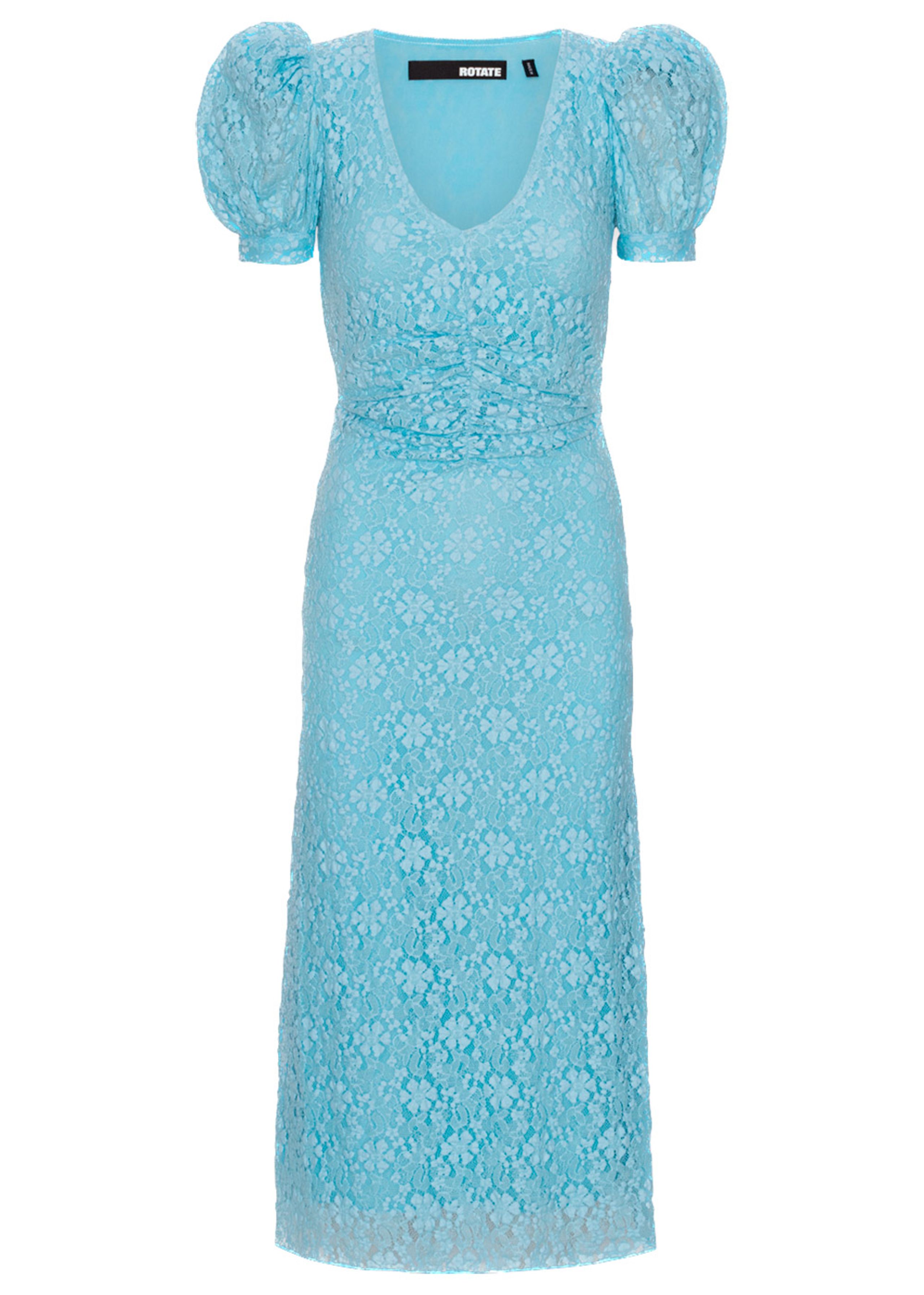 ROTATE by Birger Christensen - Kjole - Sigrid - Lace Puff Sleeve Dress - Omphalodes
