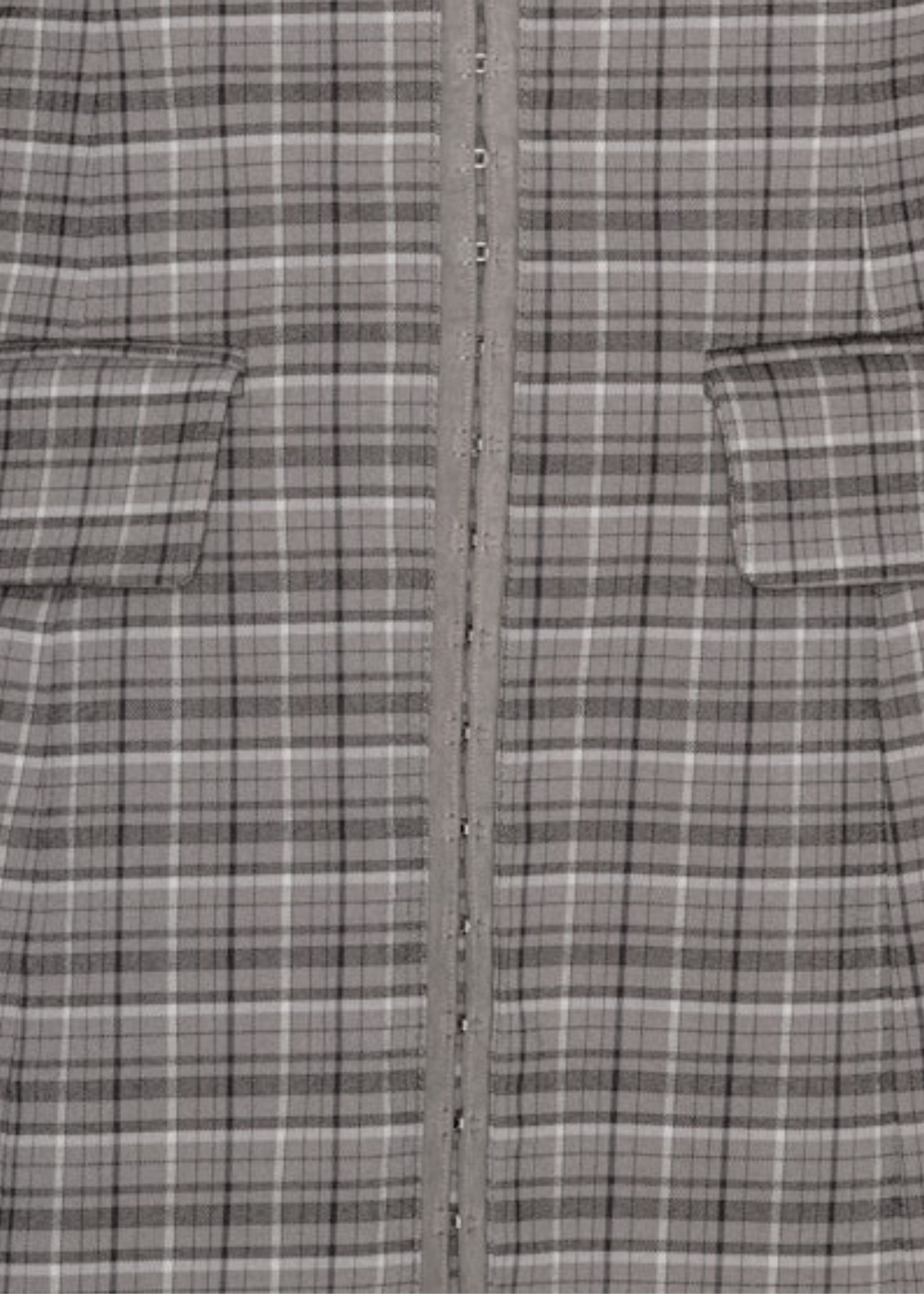 ROTATE by Birger Christensen - Dress - Stretchy Mini Dress - Gray Check/Frosy Gray