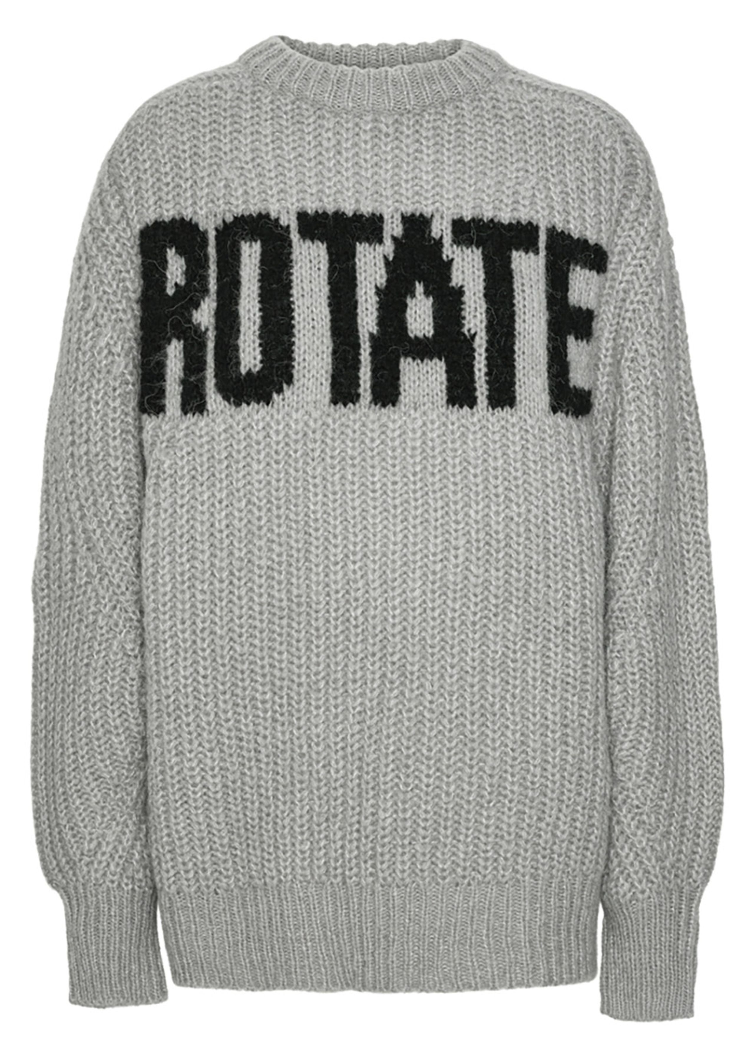 ROTATE by Birger Christensen - Knit - Knitted Logo Sweater - Alloy