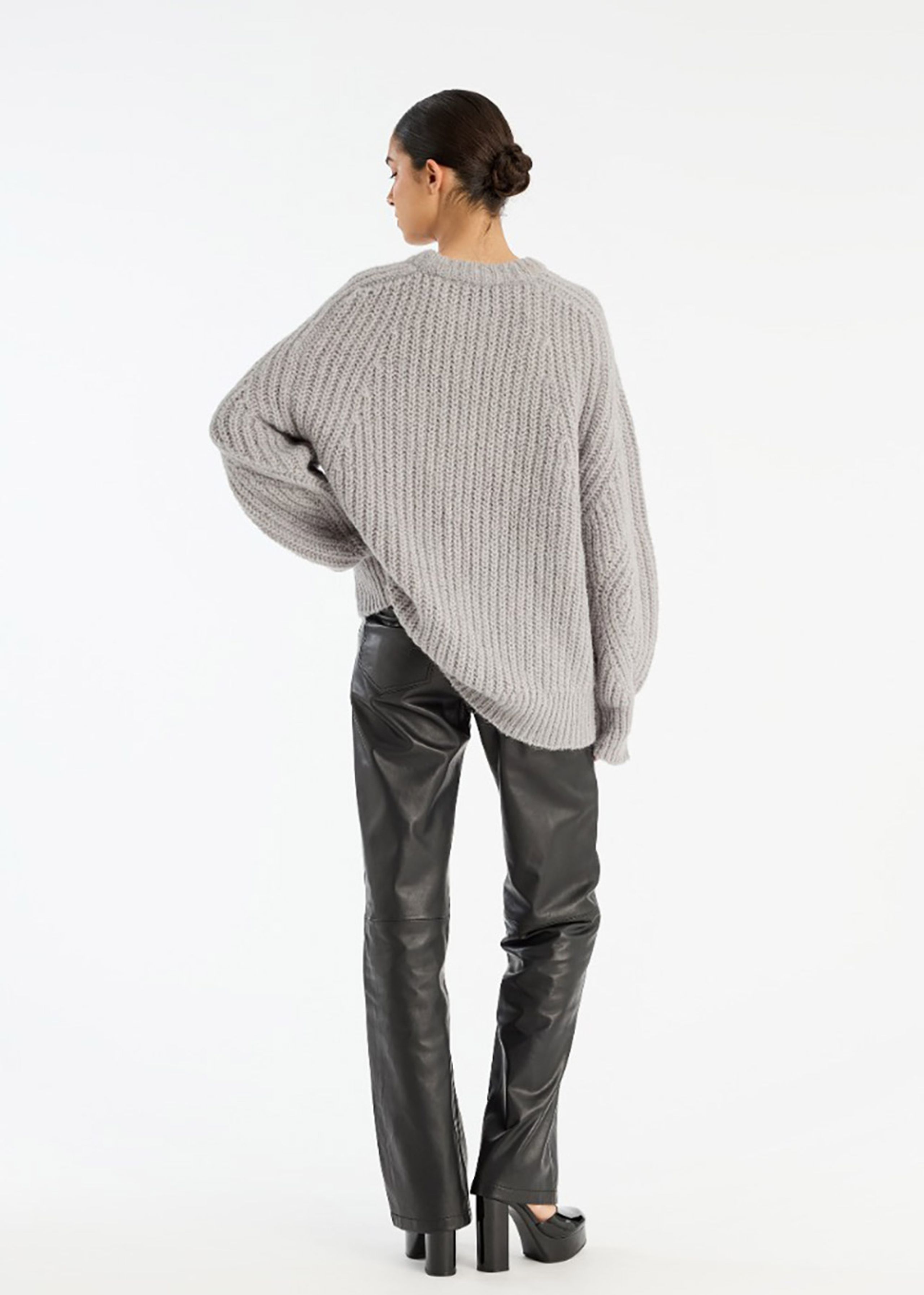 ROTATE by Birger Christensen - Knit - Knitted Logo Sweater - Alloy