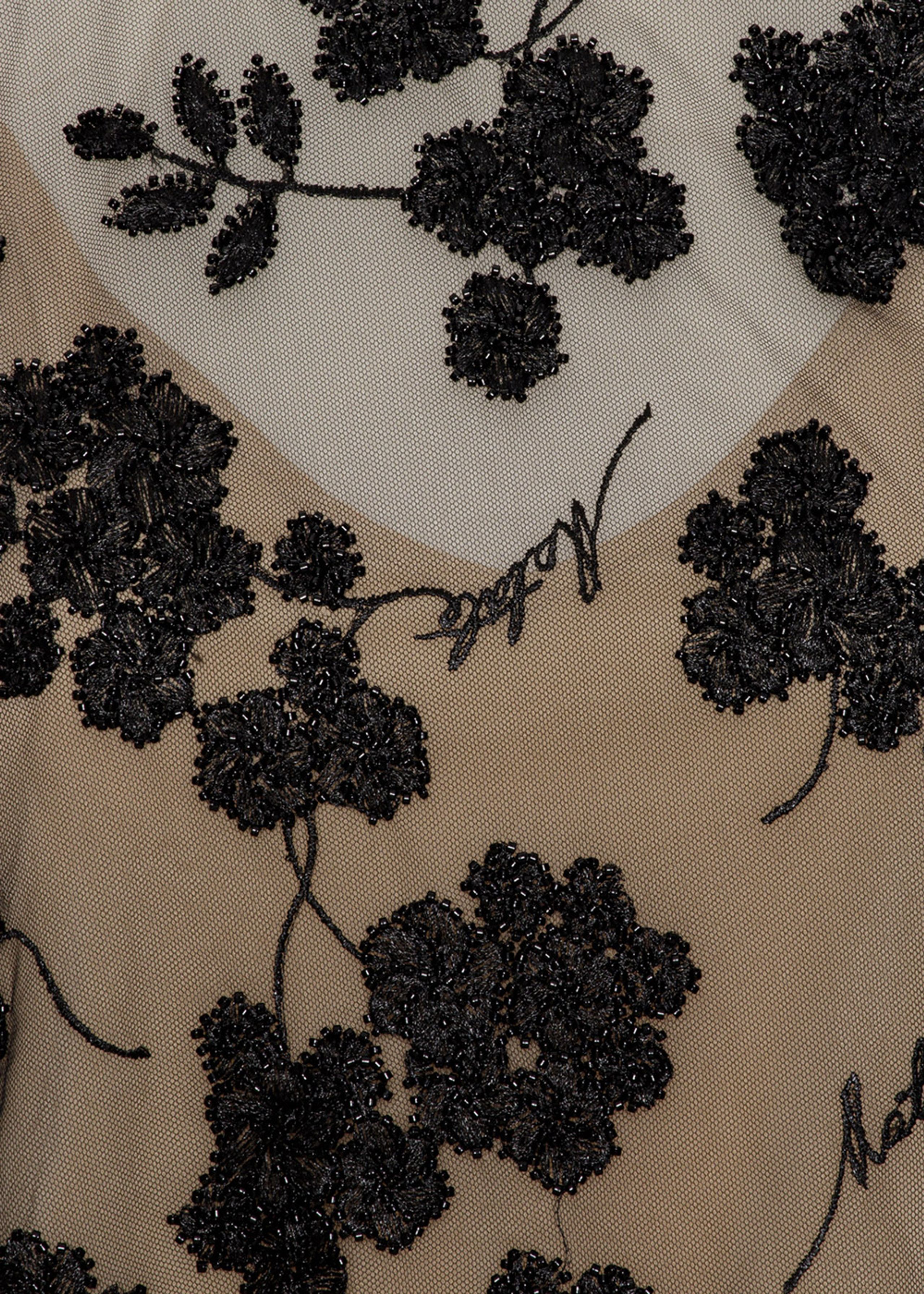 ROTATE by Birger Christensen - Top - Vola - - Beaded Flower Embroidery