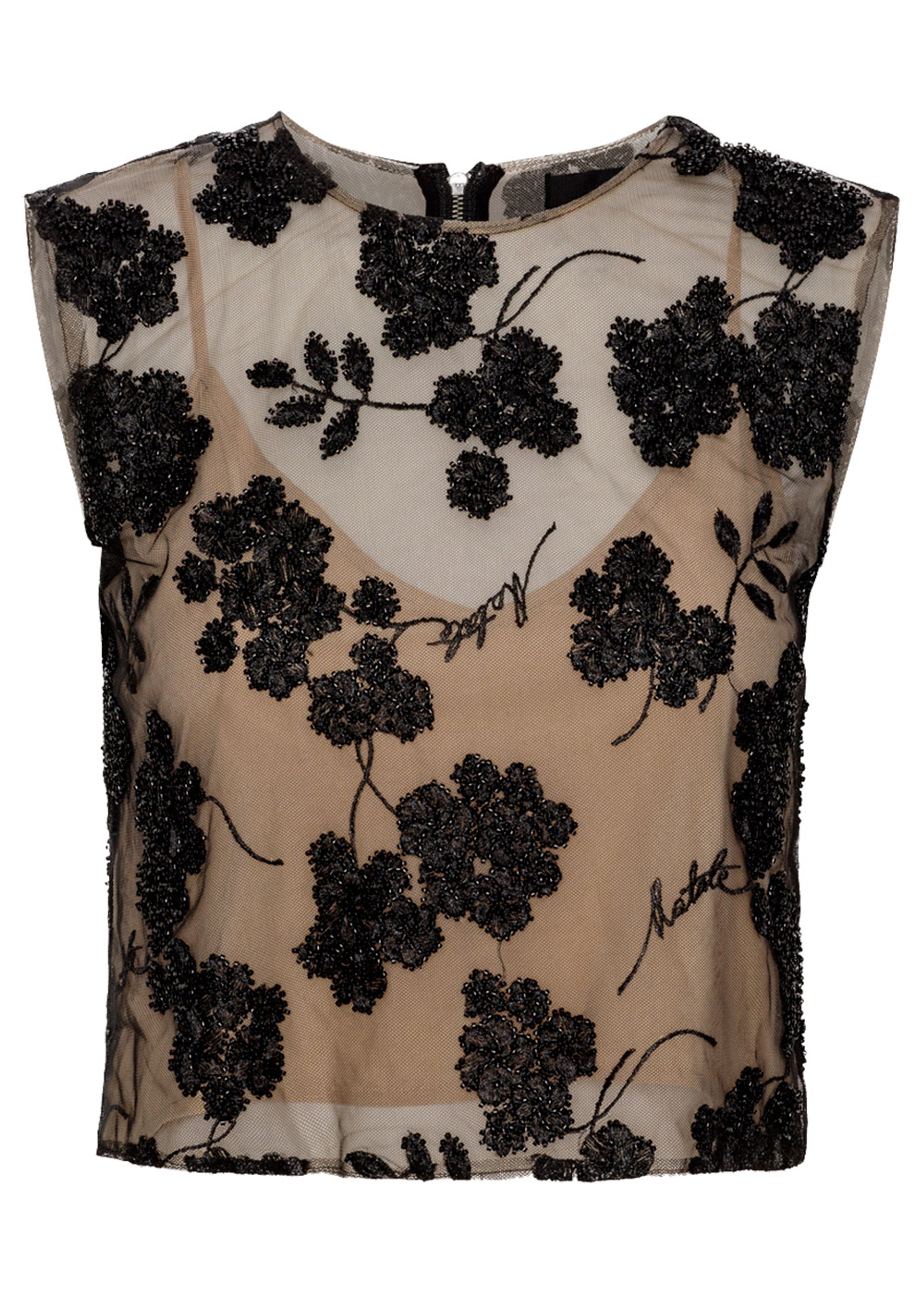 ROTATE by Birger Christensen - Top - Vola - - Beaded Flower Embroidery