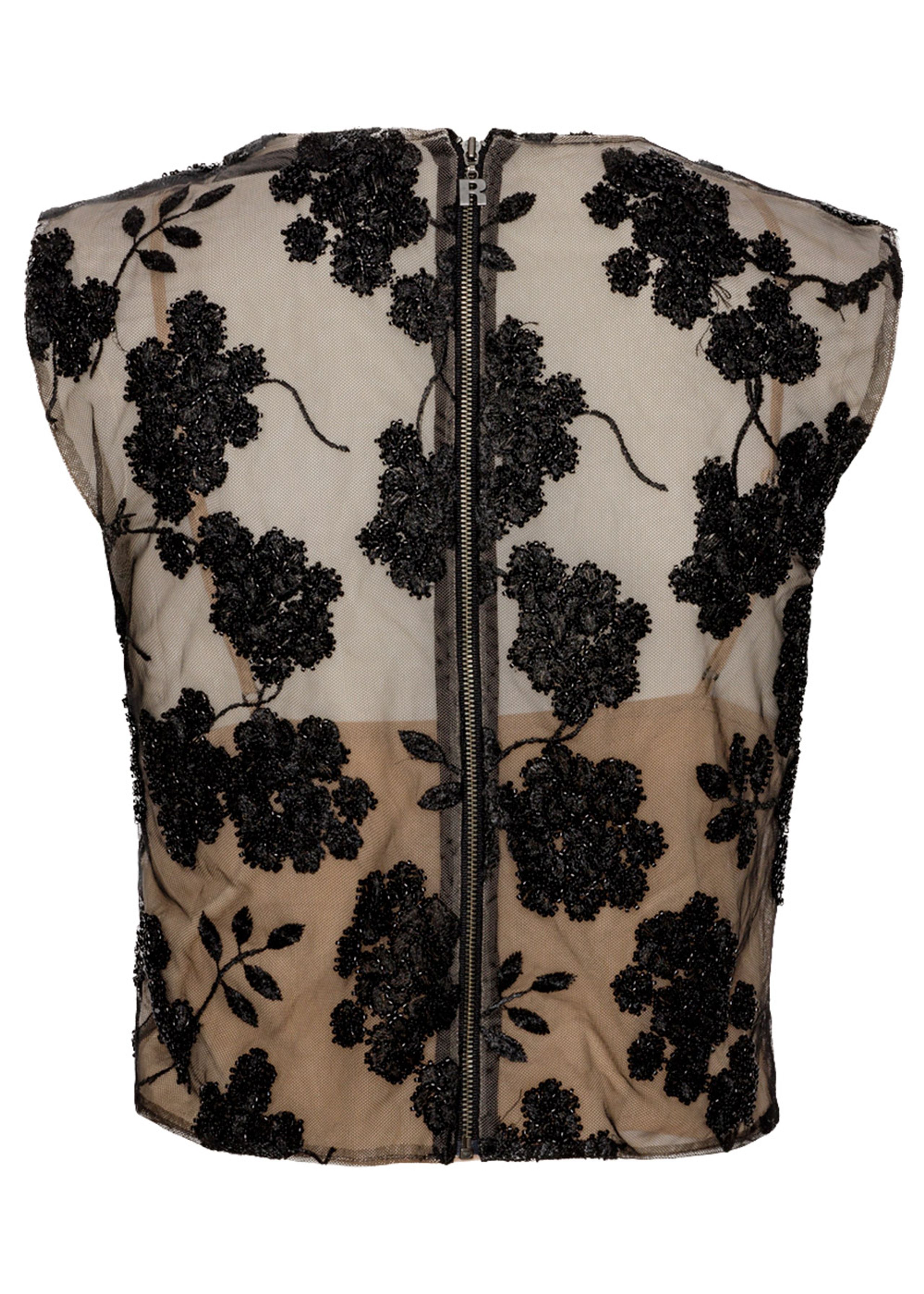 ROTATE by Birger Christensen - Top - Vola - - Beaded Flower Embroidery