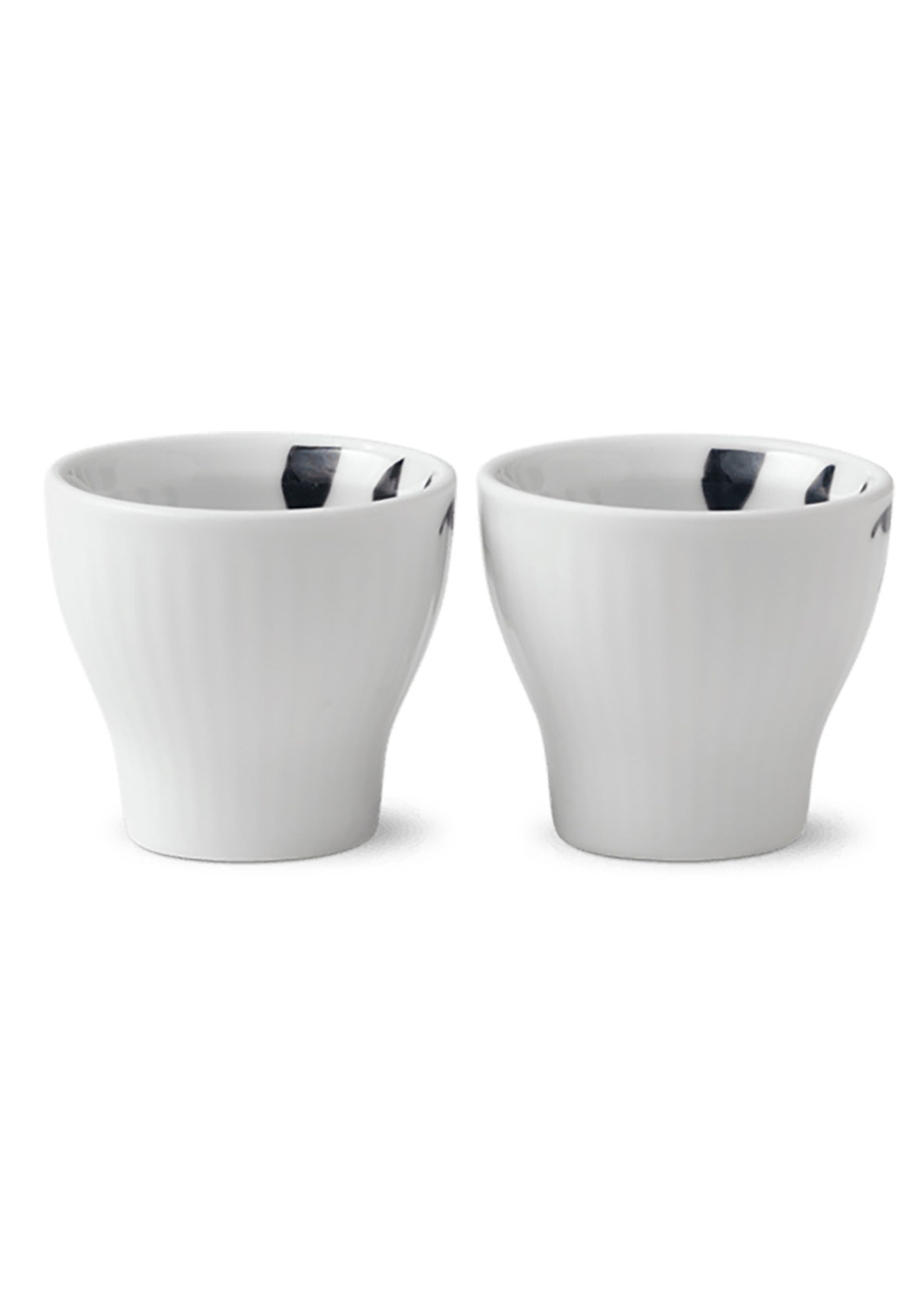 Royal Copenhagen - Egg cup - Black Fluted Mega - Egg Cup - Egg Cups 2 pcs