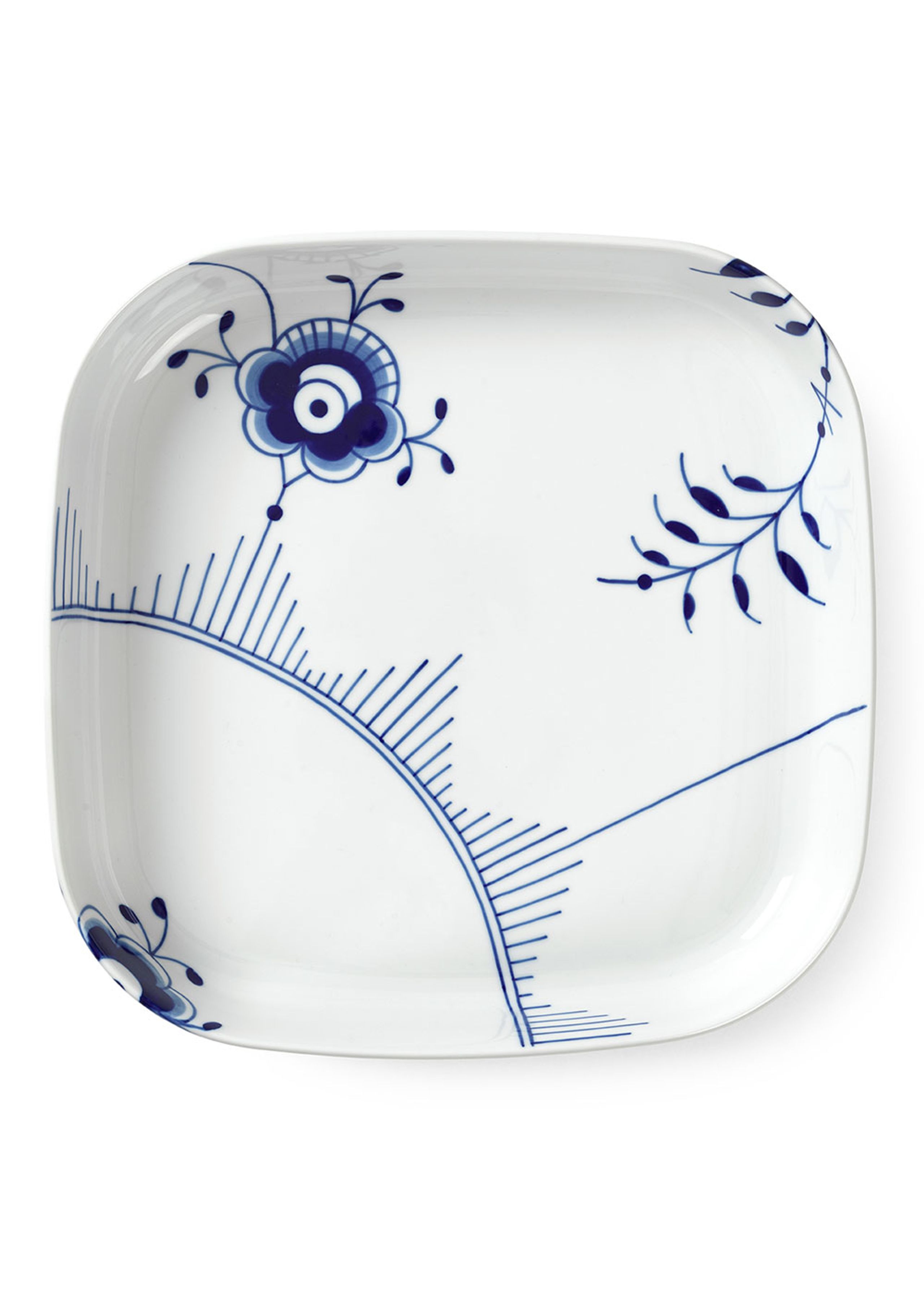 Royal Copenhagen - Baking dish - Blå Mega Riflet - Ovnfast Fad - Firkantet