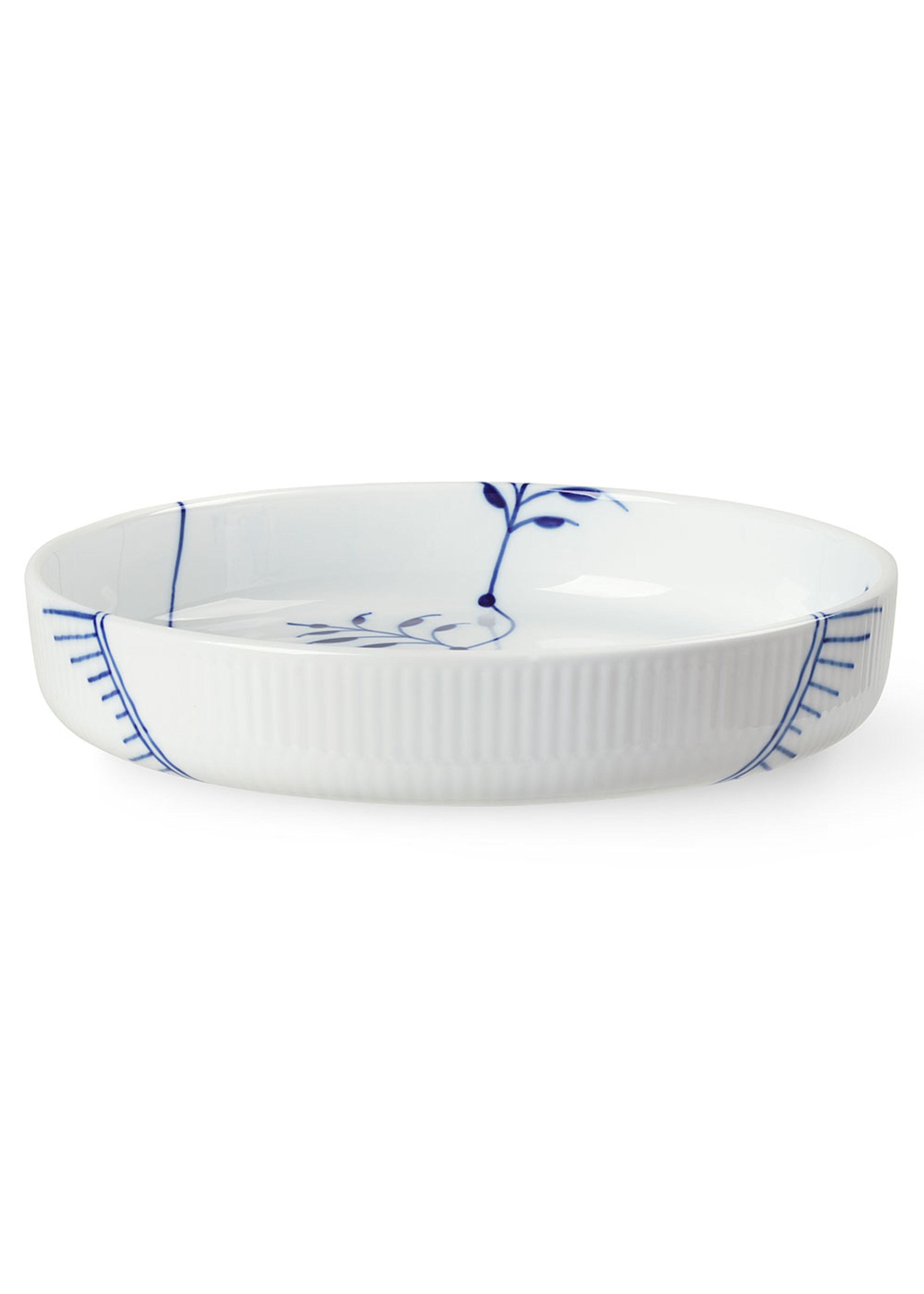 Royal Copenhagen - Baking dish - Blå Mega Riflet - Ovnfast Fad - Rundt, 27 cm