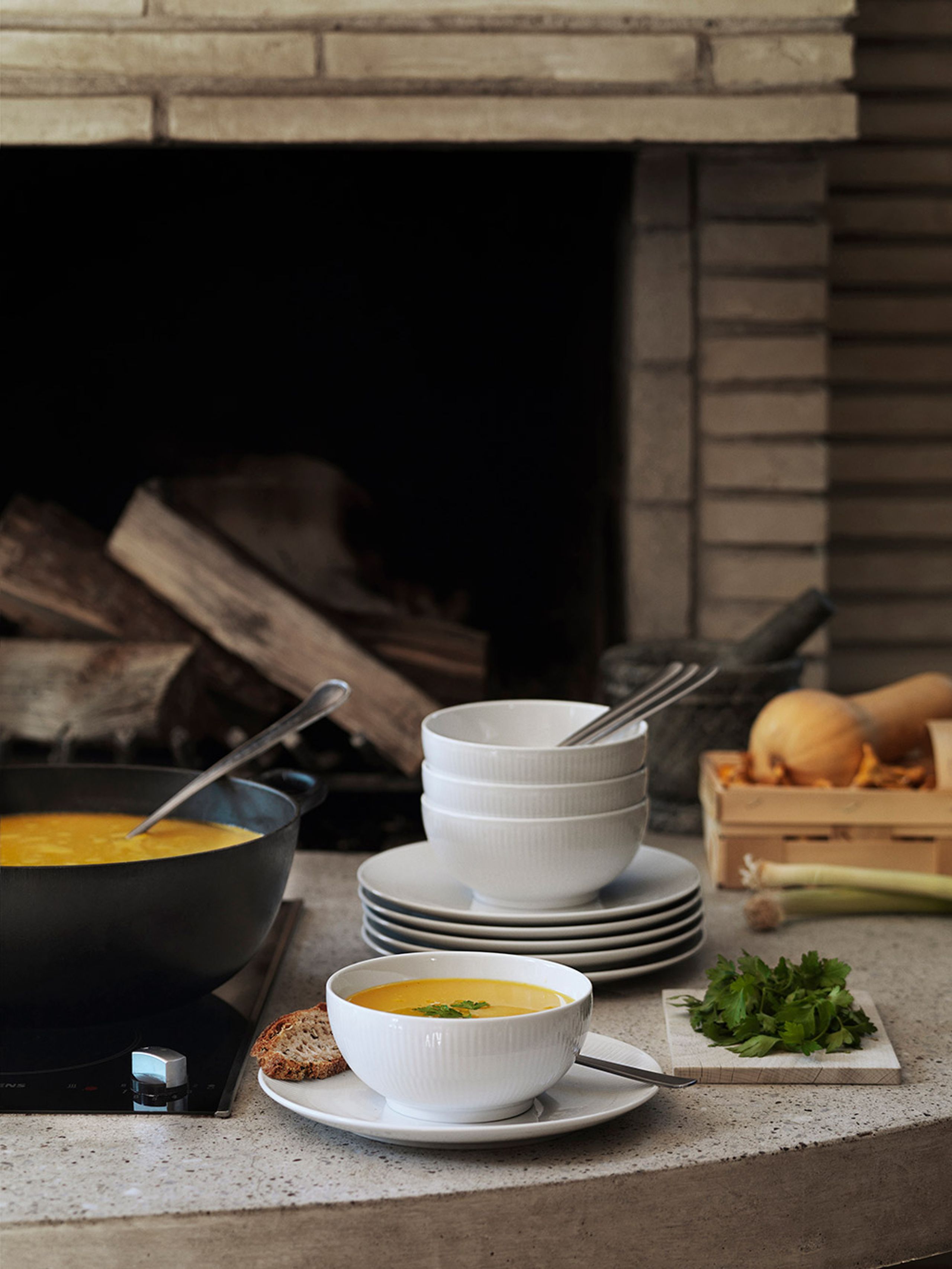 Royal Copenhagen - Naczynia - White Fluted - Dish - 23 cm - Asiet