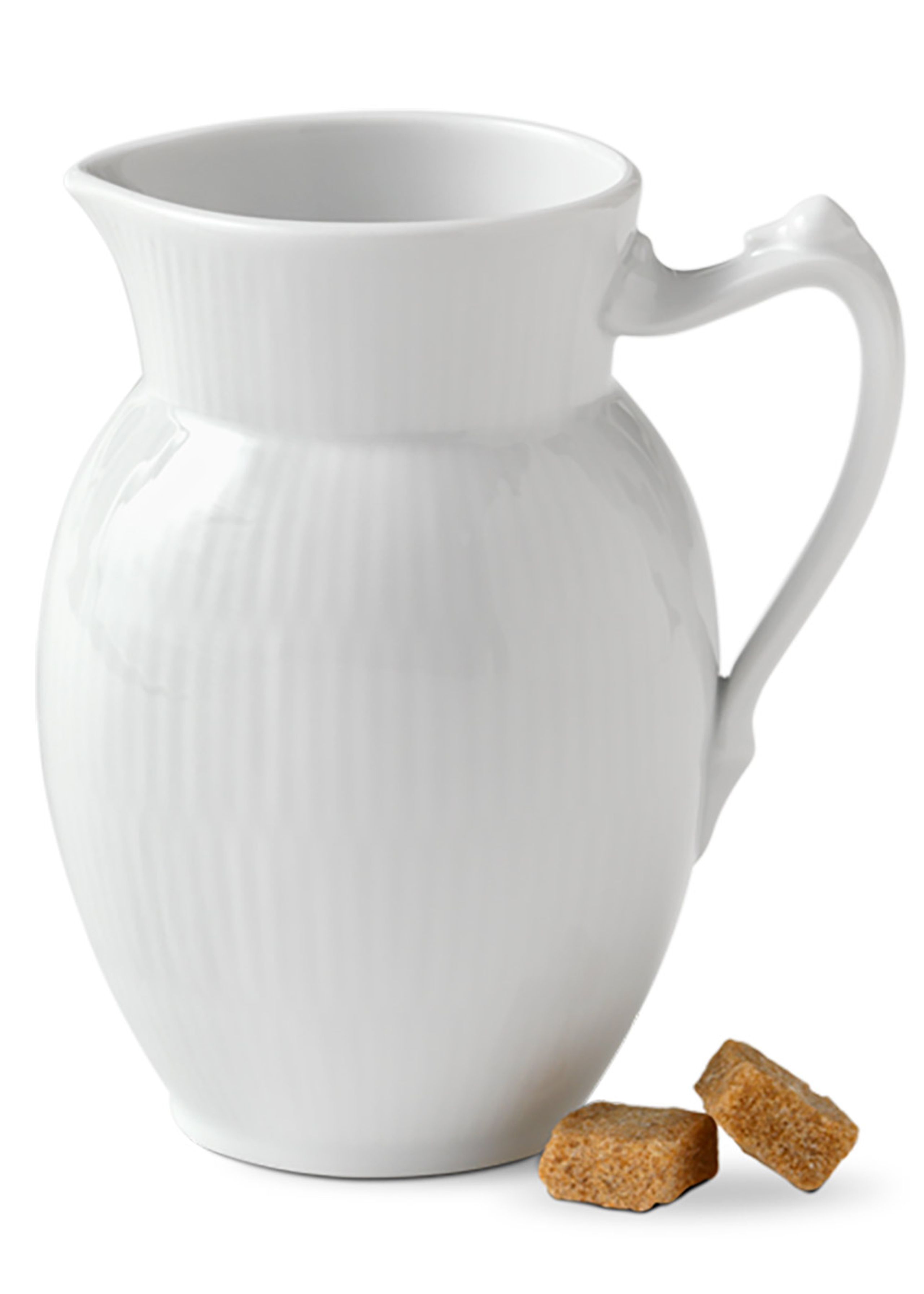 Royal Copenhagen - Kan - White Fluted - Kannen - Jug - 38 cl