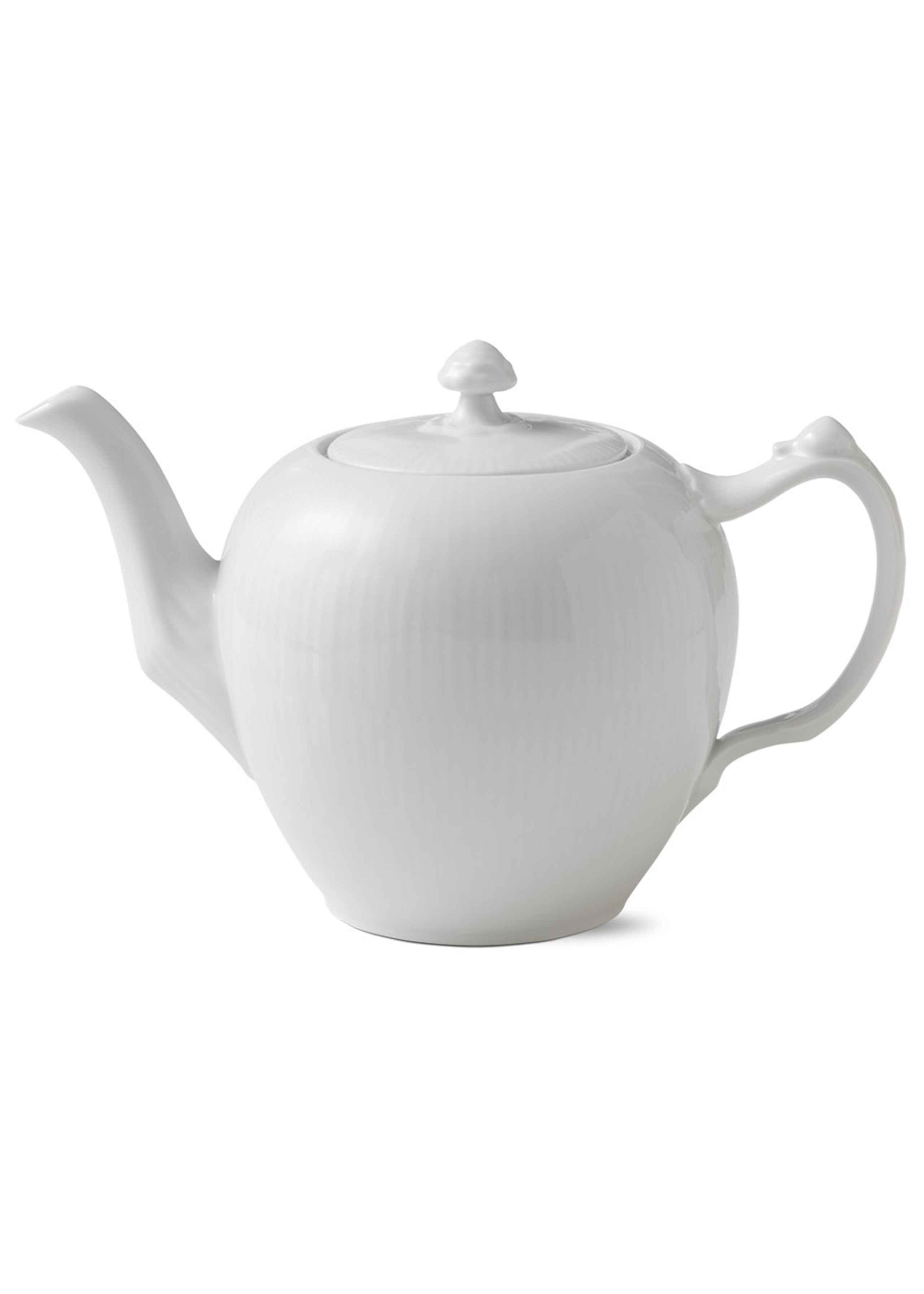 Royal Copenhagen - Kan - White Fluted - Kannen - Teapot with lid - 100 cl