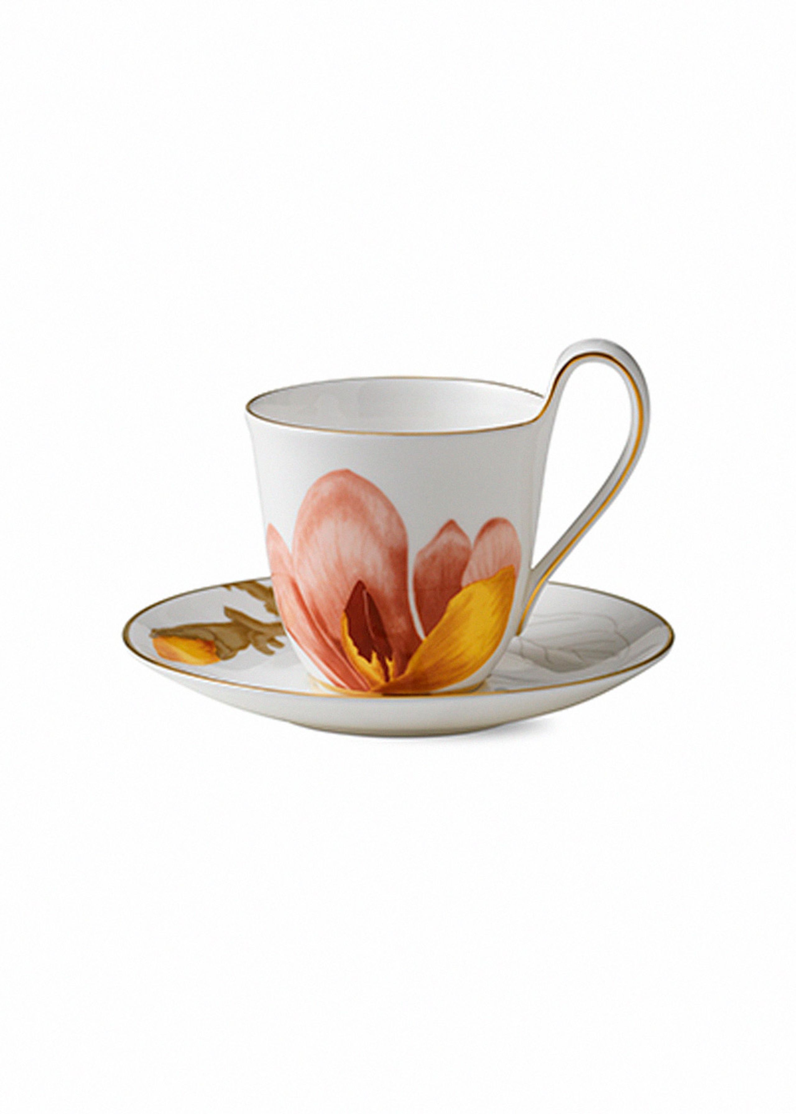 Royal Copenhagen - - Flora - Højhankskop med underkop - Magnolia