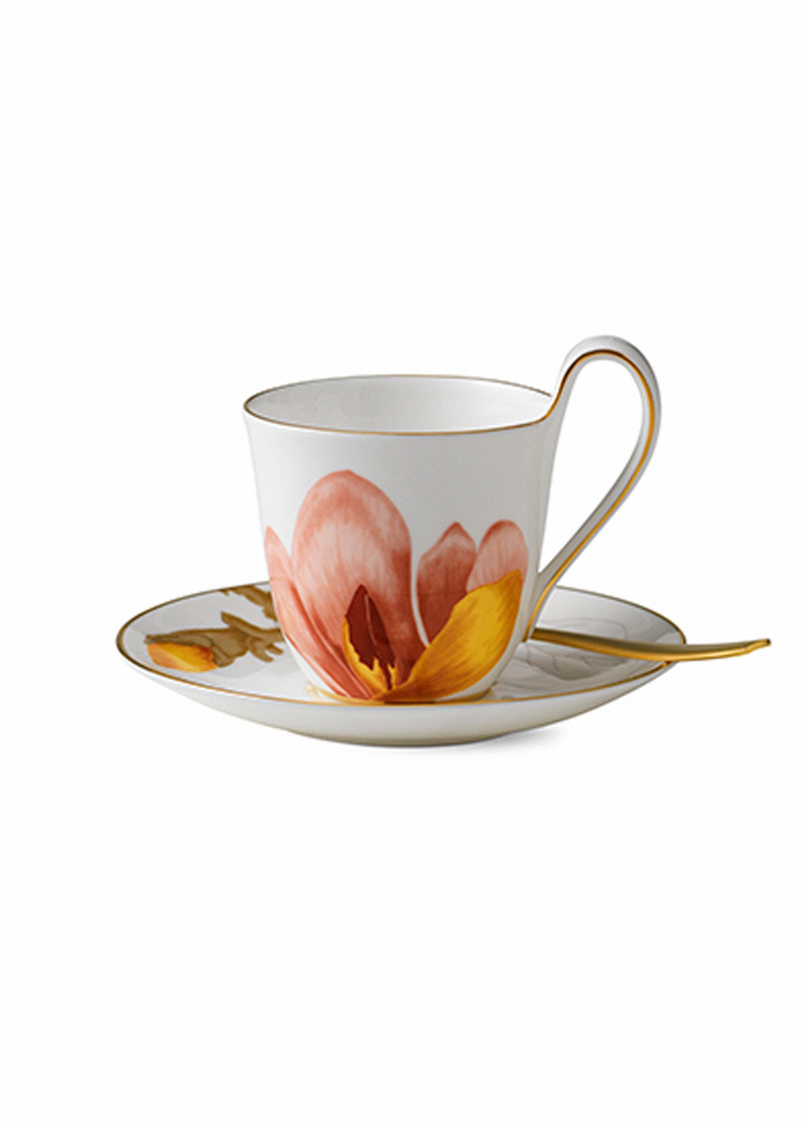 Royal Copenhagen - - Flora - Højhankskop med underkop - Magnolia