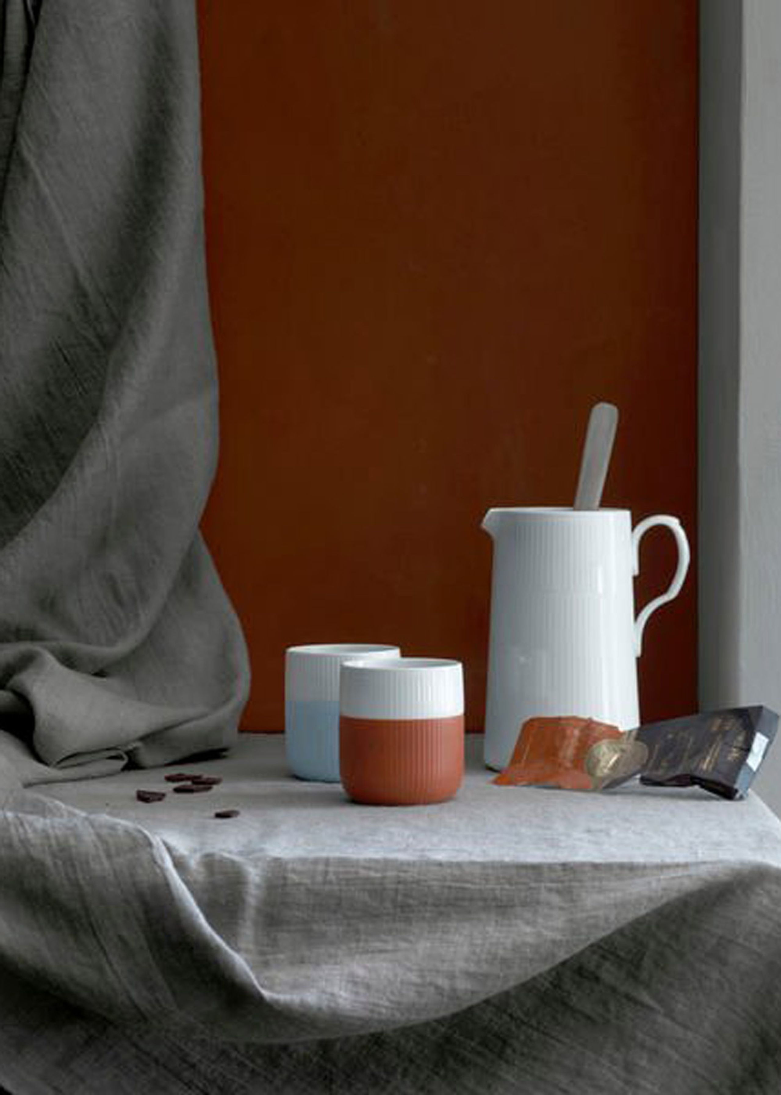 Royal Copenhagen - Hrnek - Riflet Contrast Mug - Petroleum