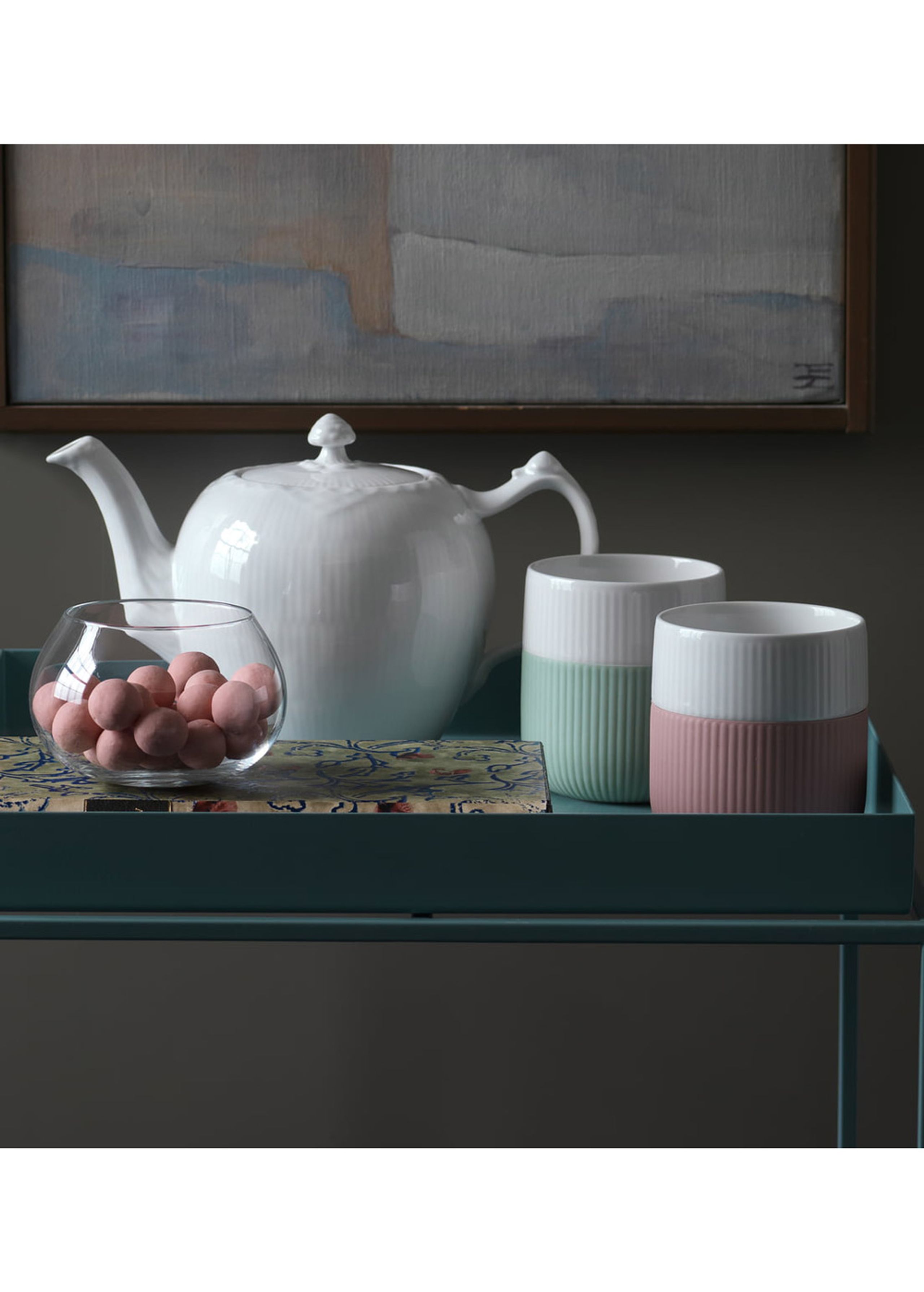 Royal Copenhagen - Krus - Riflet Contrast Krus - Rose