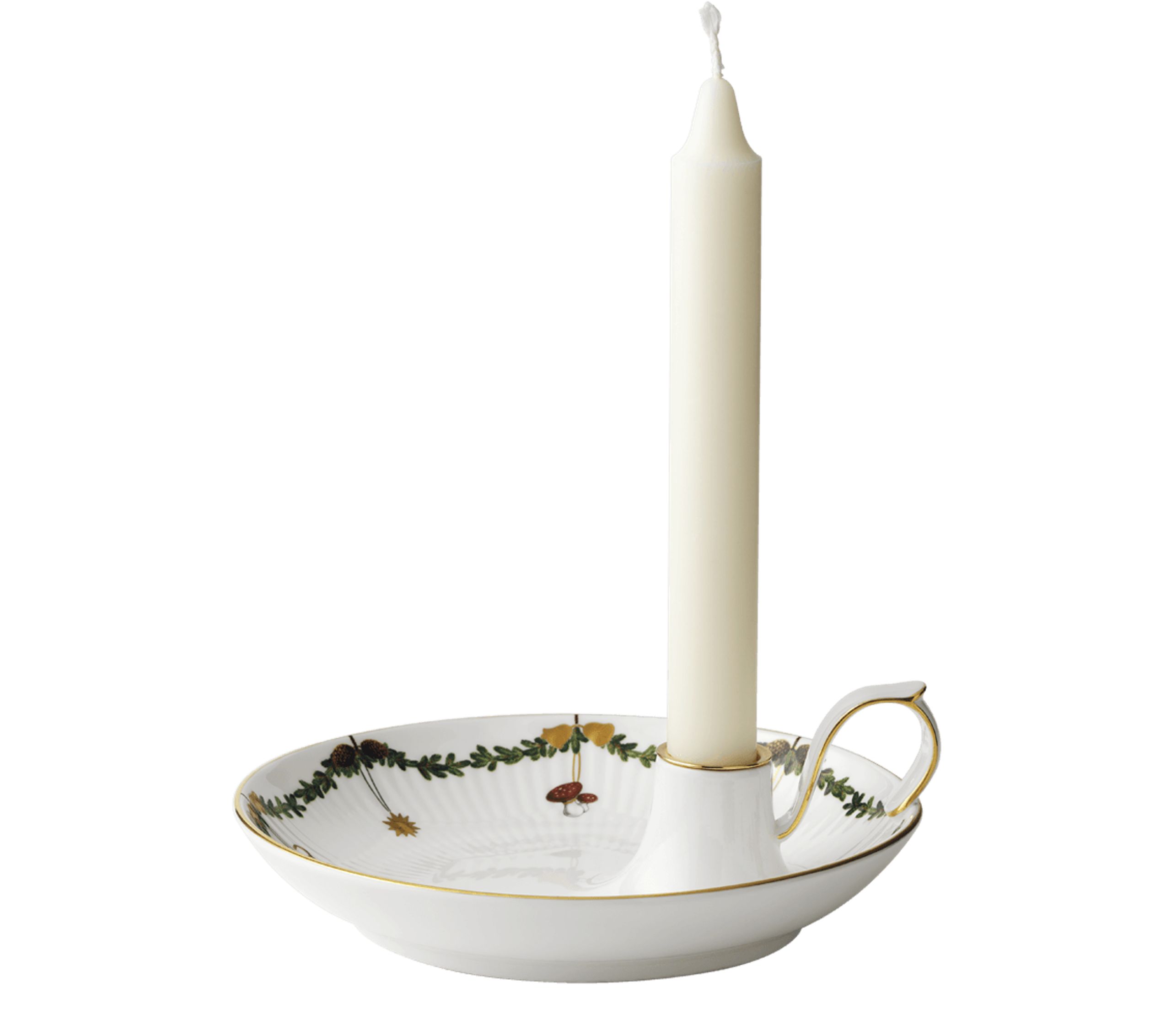 Royal Copenhagen - - Stjerne Riflet Jul - Serveringsdele - Lysestage