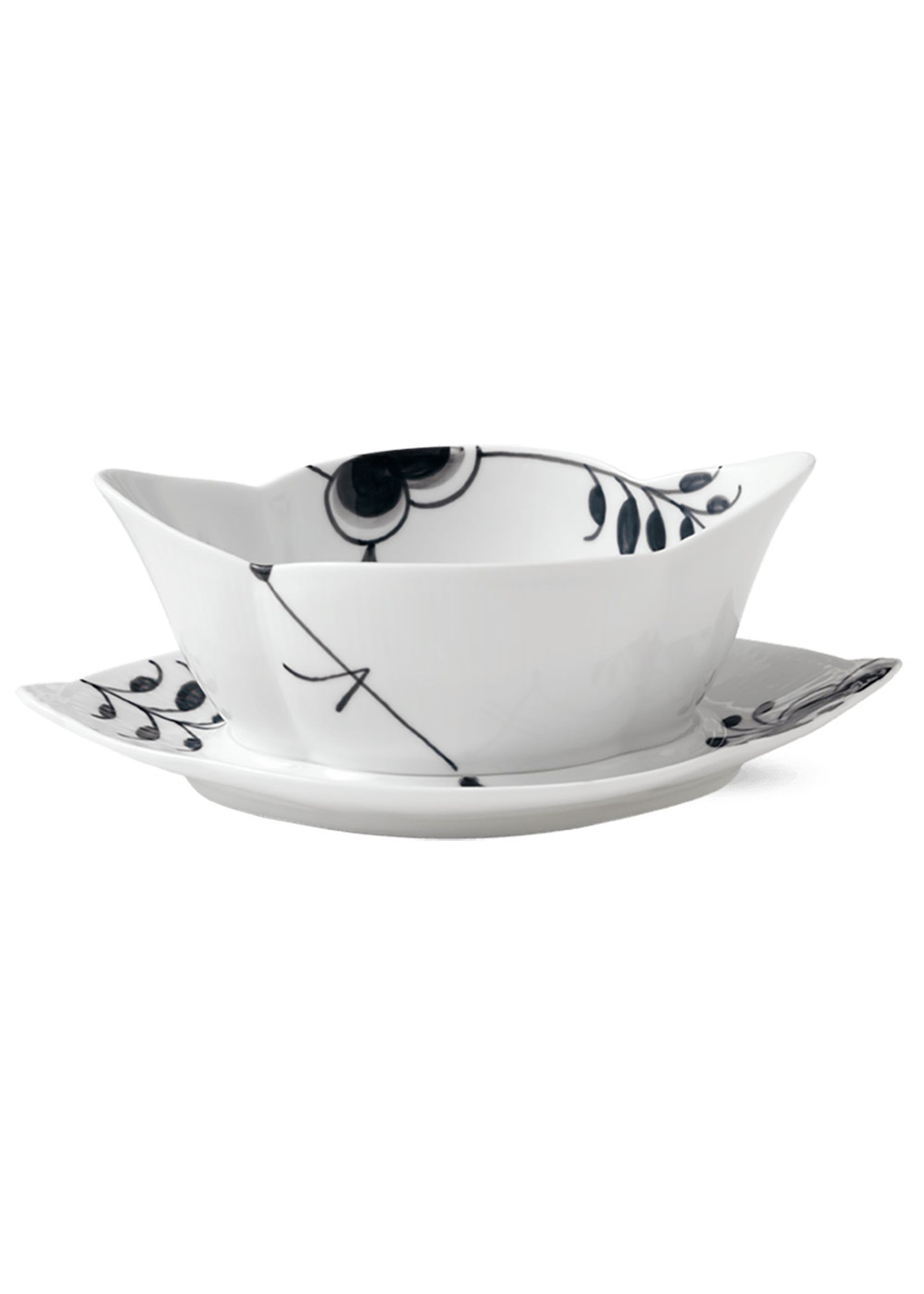 Royal Copenhagen - Schaal - Black Fluted Mega - Bowls - Sauceboat - 55 cl