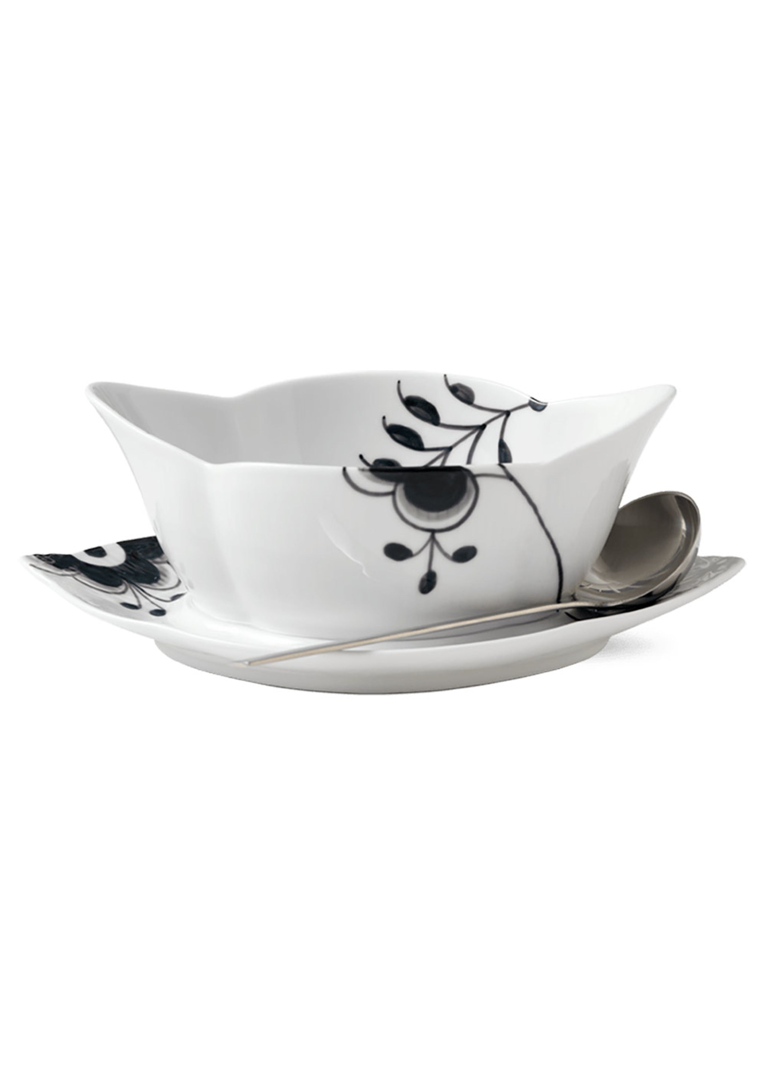 Royal Copenhagen - Schaal - Black Fluted Mega - Bowls - Sauceboat - 55 cl