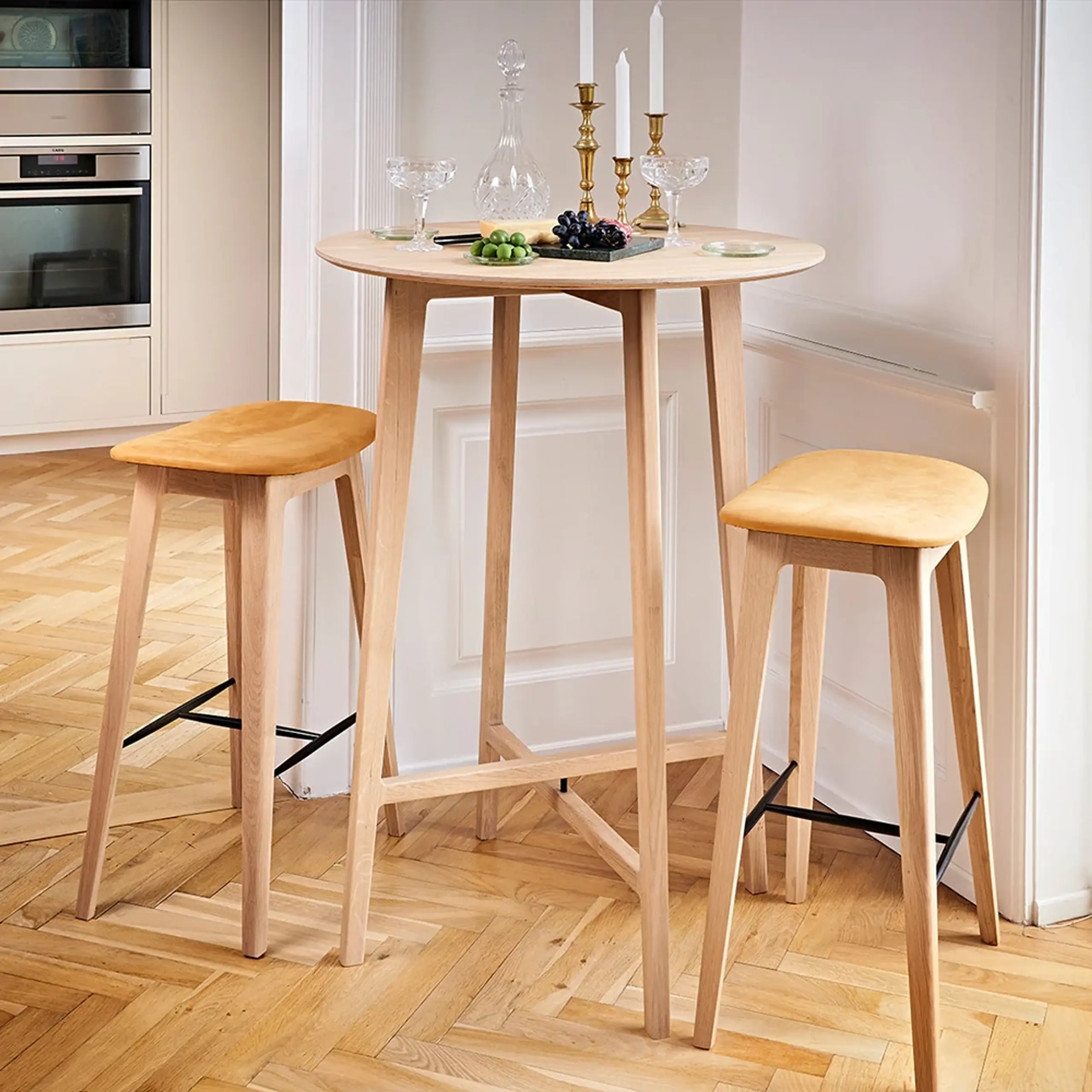 SACKit - Tabouret de bar - Nordic Bar Stool - Luna Carbon / Oak