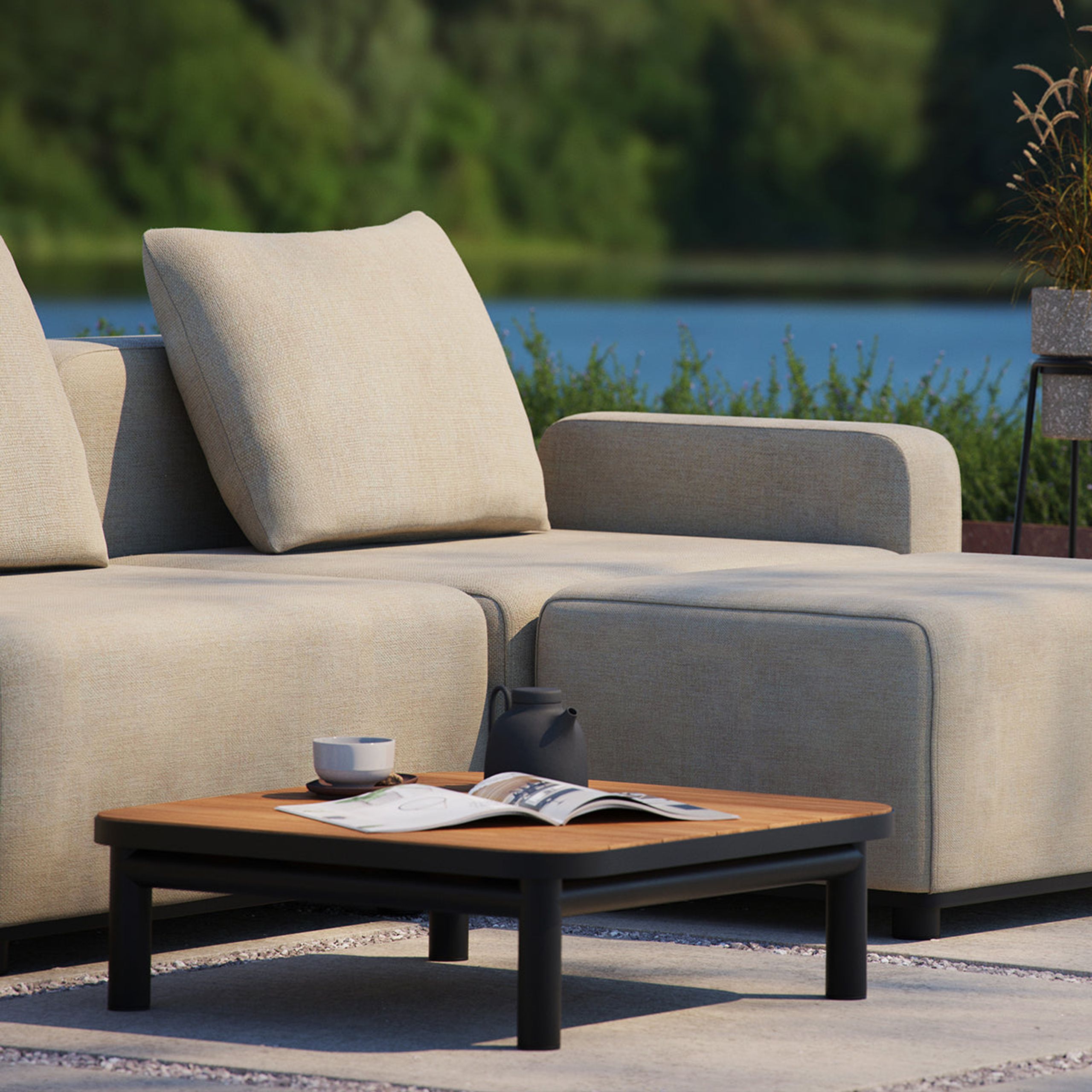 SACKit - Bandiera - Kirra Side Table - Black w/o Accessory Fit