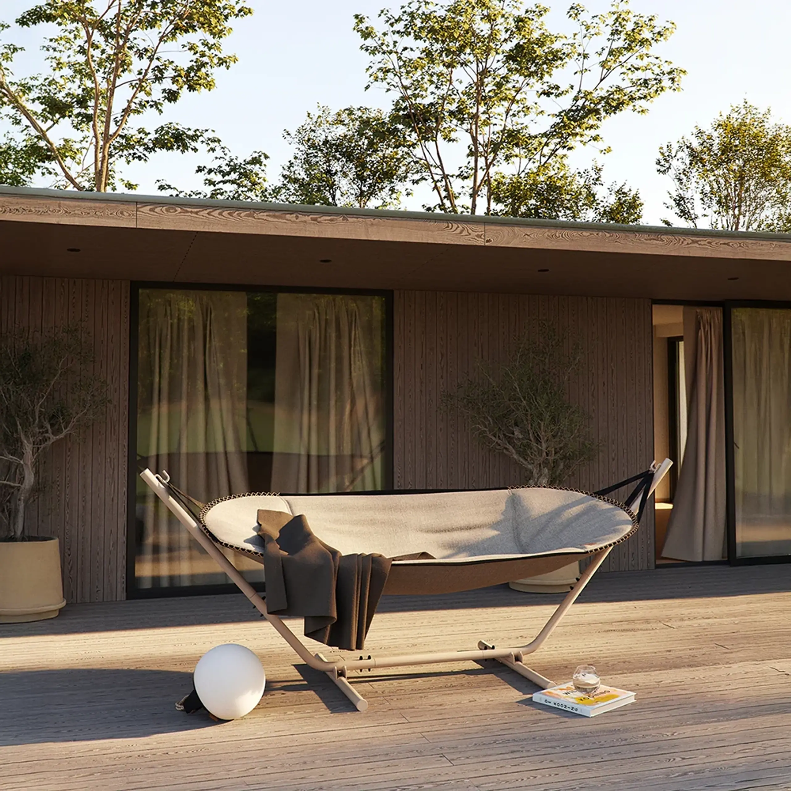 SACKit - Hängematte - Cobana Hammock - Kirra Indigo / Taupe Alu Frame