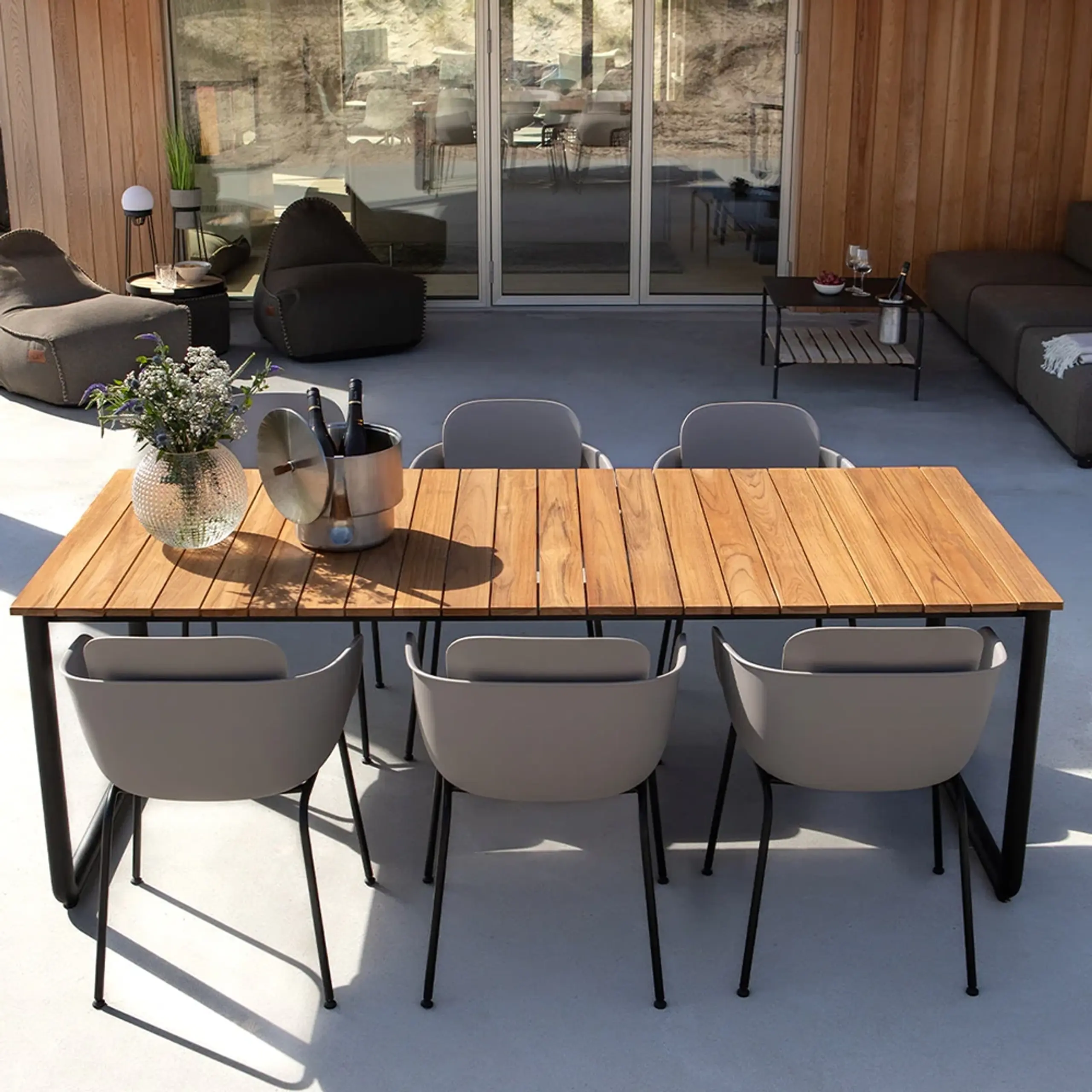 SACKit - Table de jardin - Patio Dining Table 210 X 90 - Black