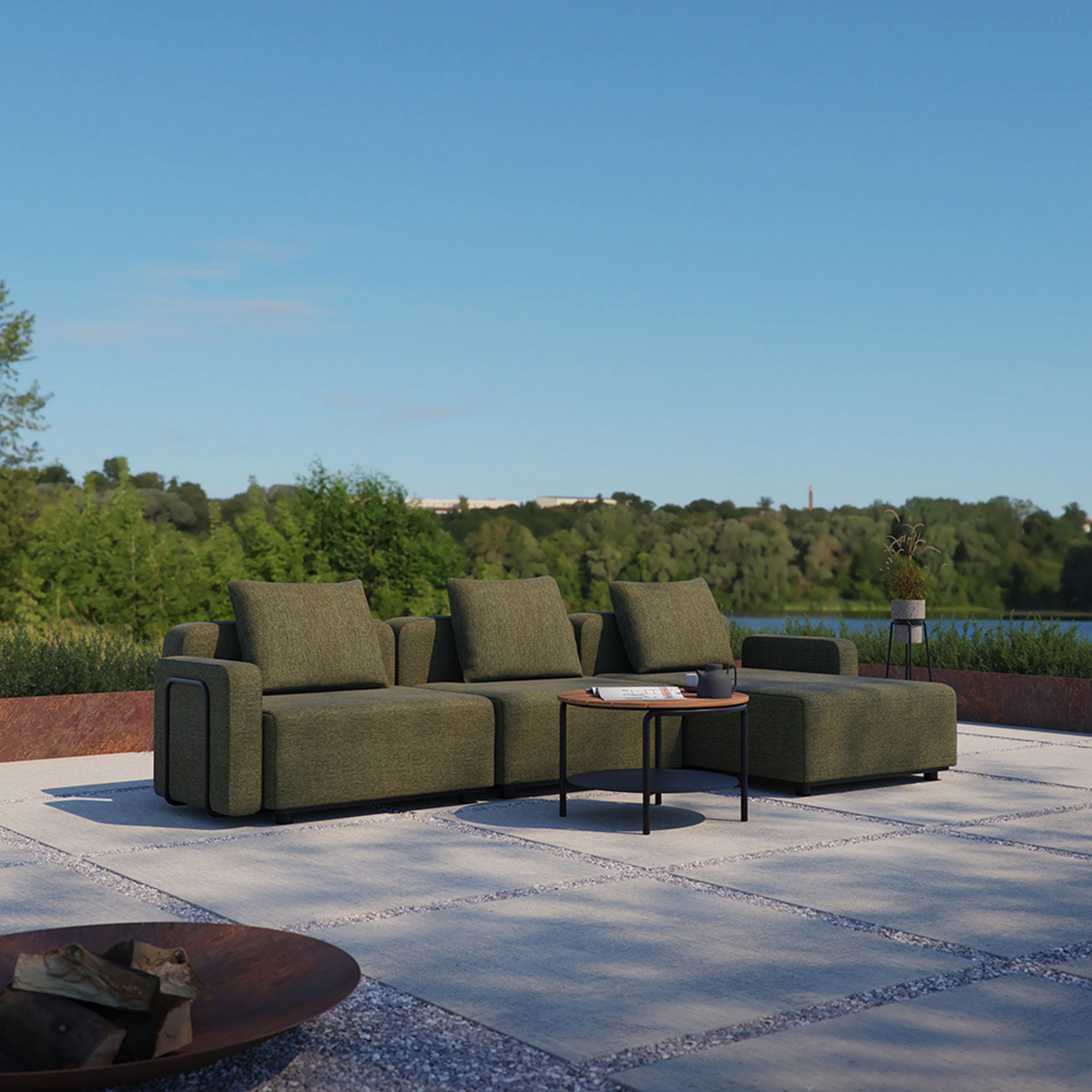 SACKit - Havesofa - Cobana Lounge Sofa - Chaise Module - Cobana Brown