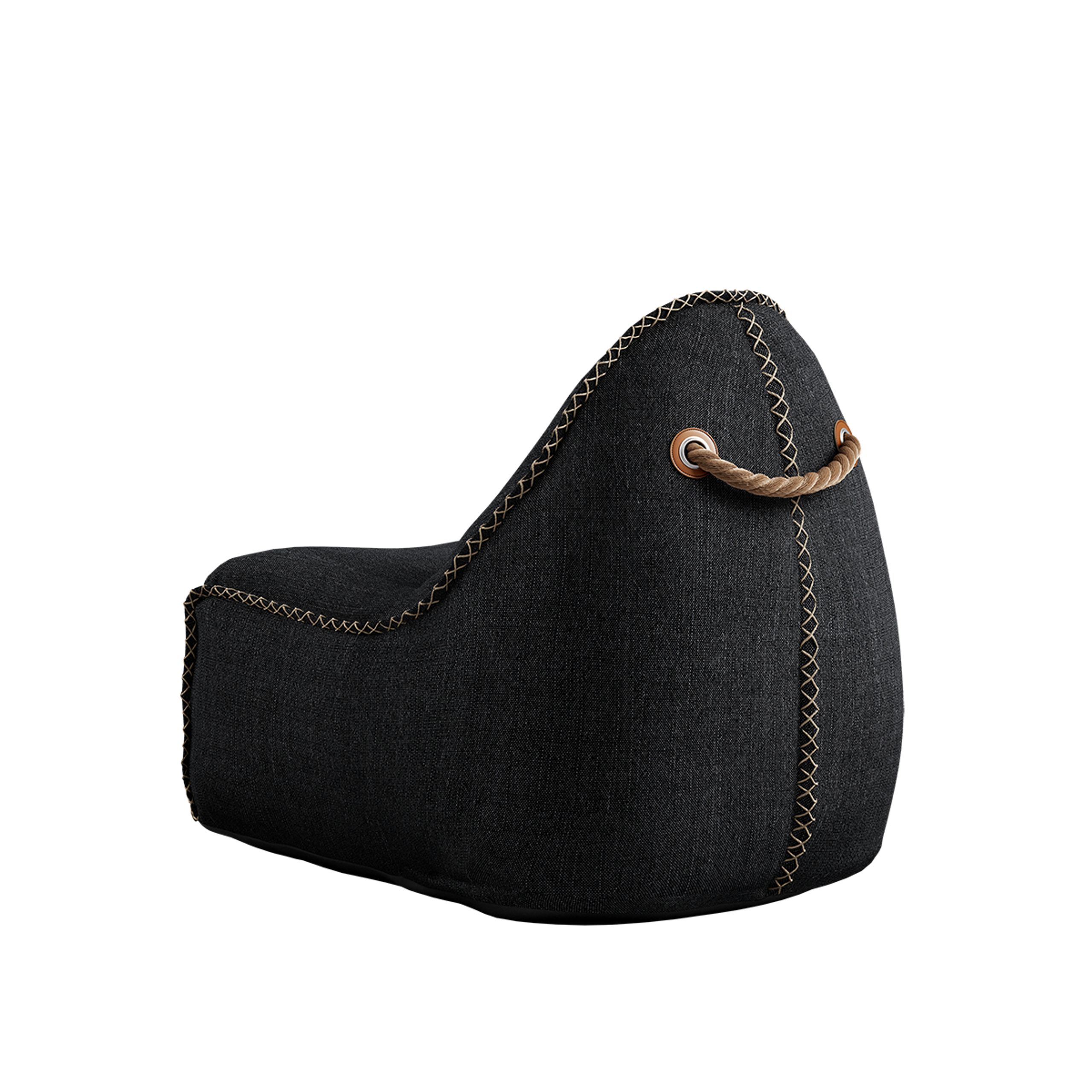 SACKit - Dziecięcy fotel typu beanbag - Cobana Junior Lounge Chair & Pouf - Cobana Black