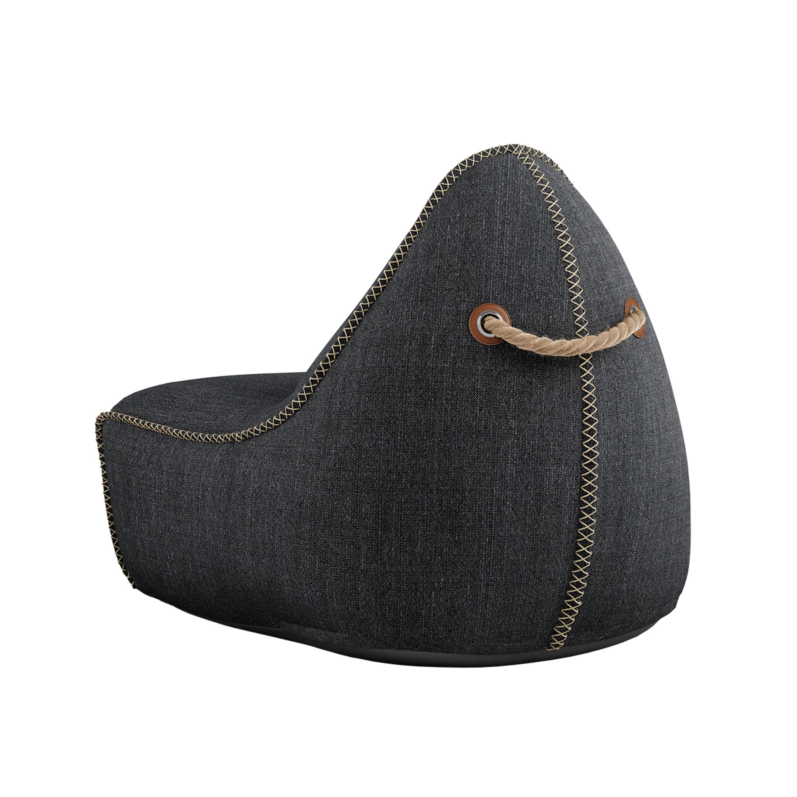 SACKit - Paper Flowers - Cobana Lounge Chair & Pouf - Cobana Black