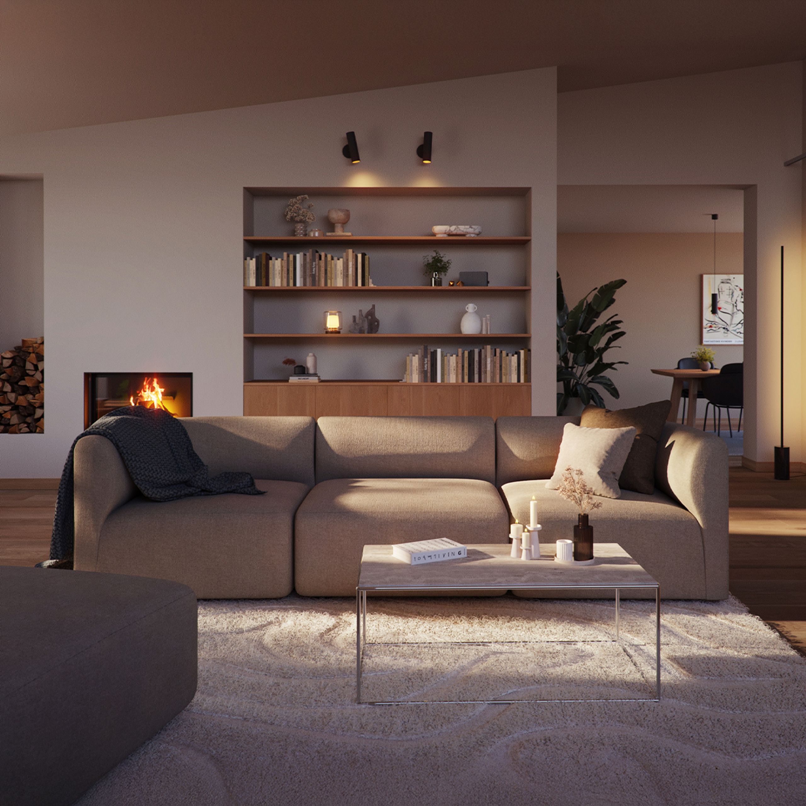 SACKit - Modulsofa - Fjord Sofa - Corner Section Left - Cosmo Beige