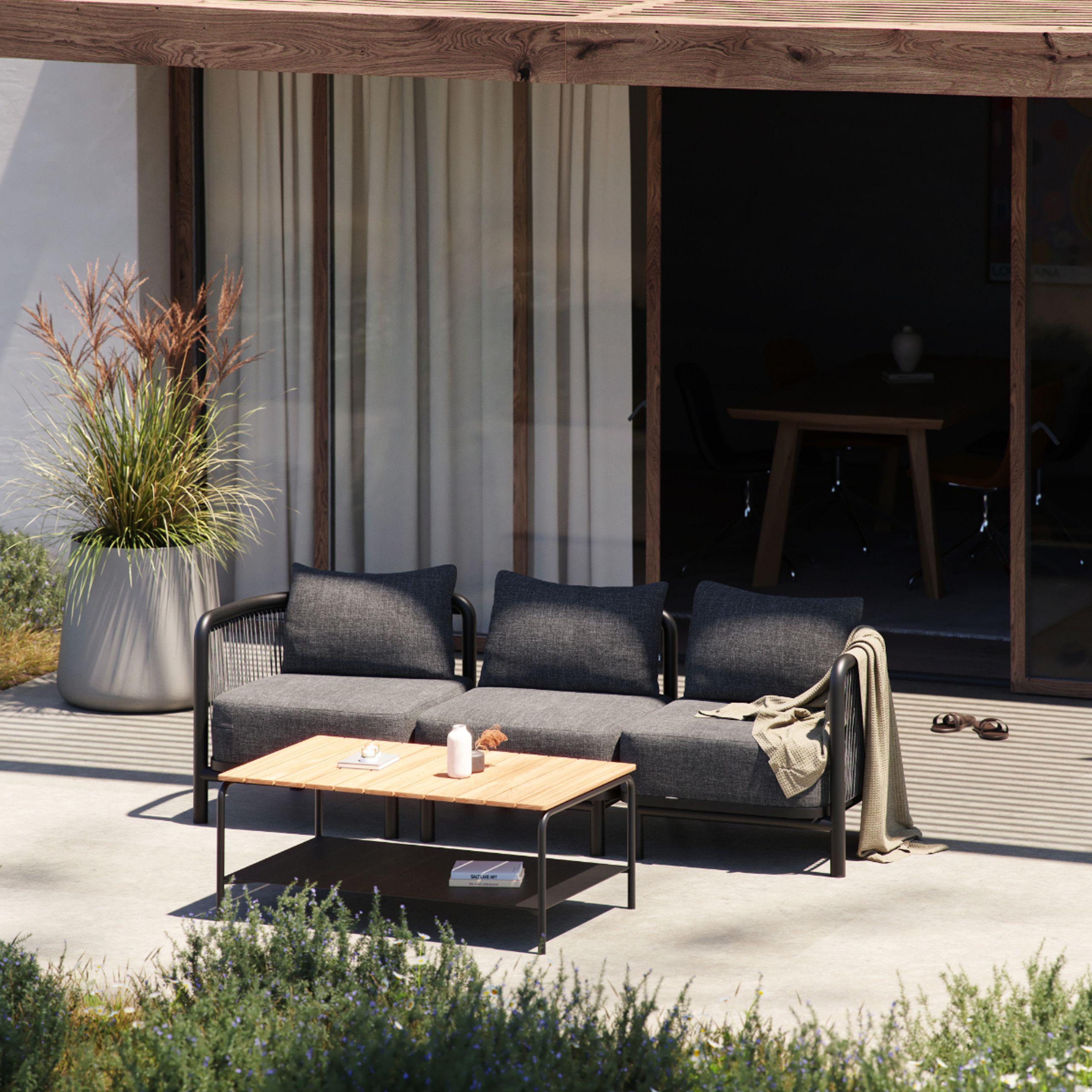 SACKit - Pouf pour enfants - Kirra Lounge Sofa - Corner Section - Kirra Noir