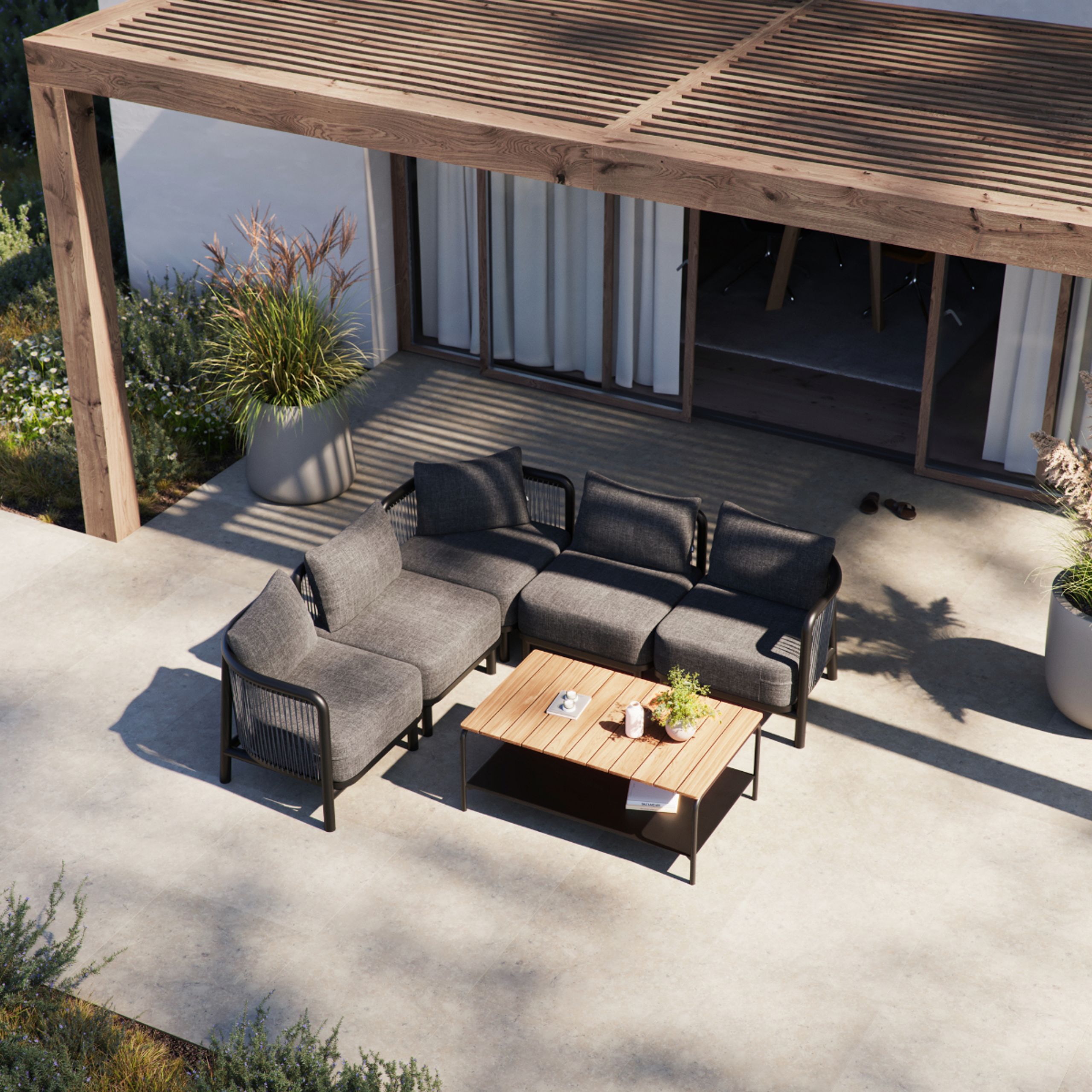 SACKit - Pouf pour enfants - Kirra Lounge Sofa - Corner Section - Kirra Noir