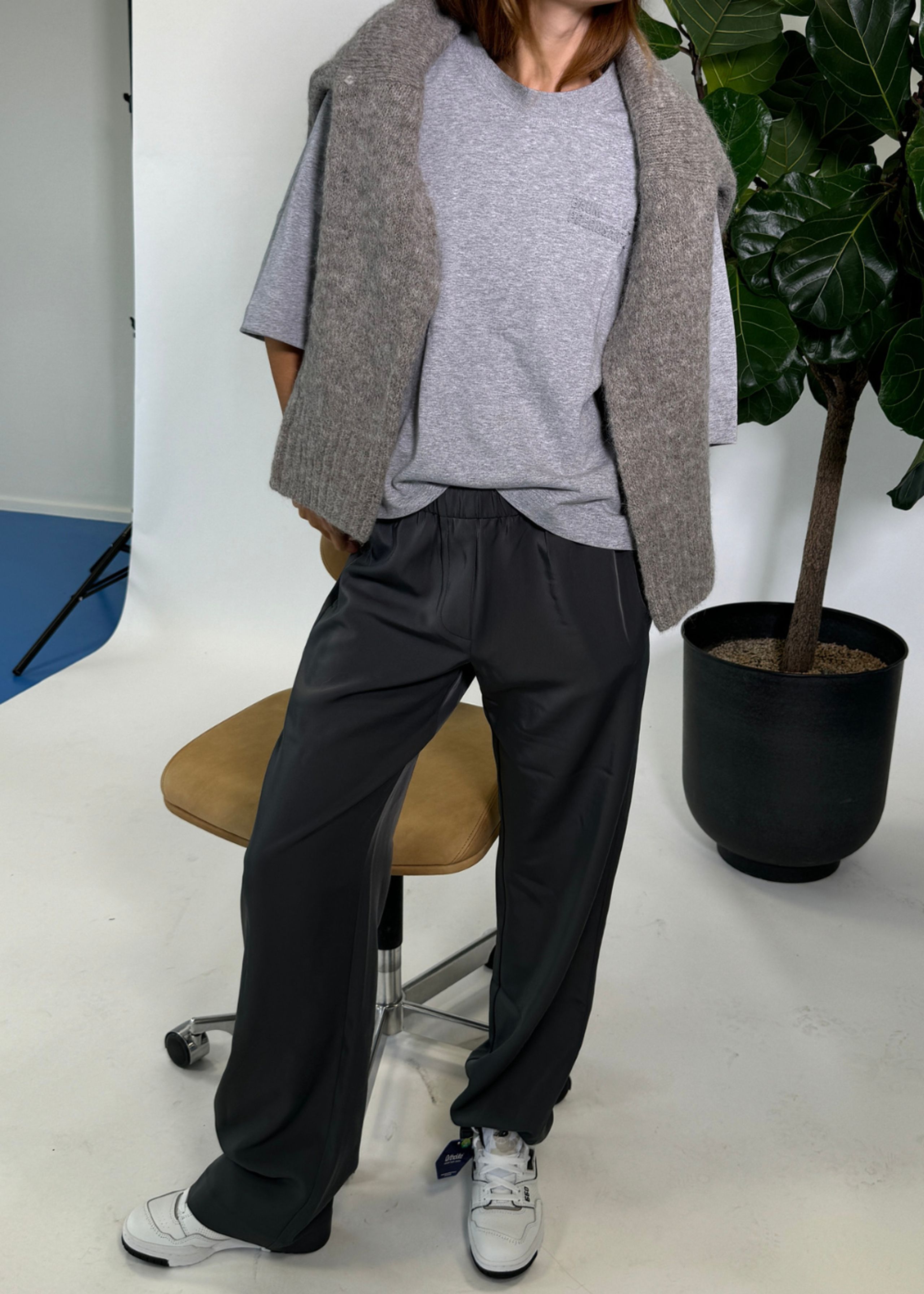 Samsøe & Samsøe - Bukser - Hoys Straight Pants - Black Oyster