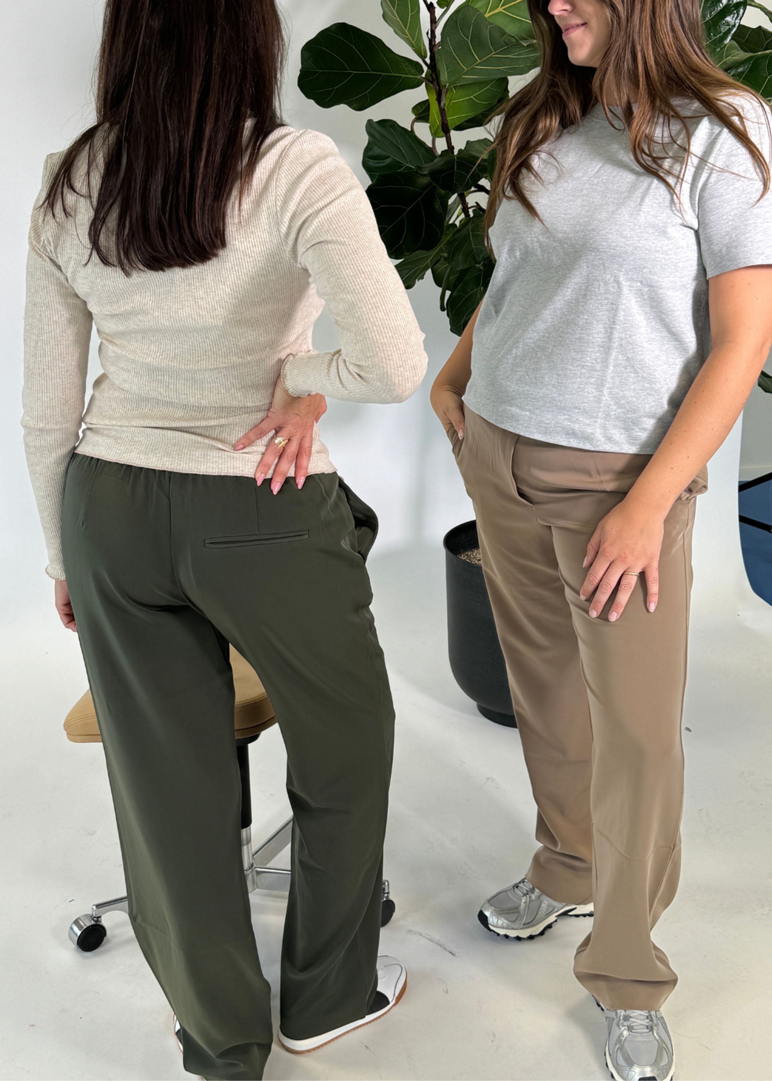 Samsøe & Samsøe - Bukser - Hoys Straight Pants - Dusty Olive