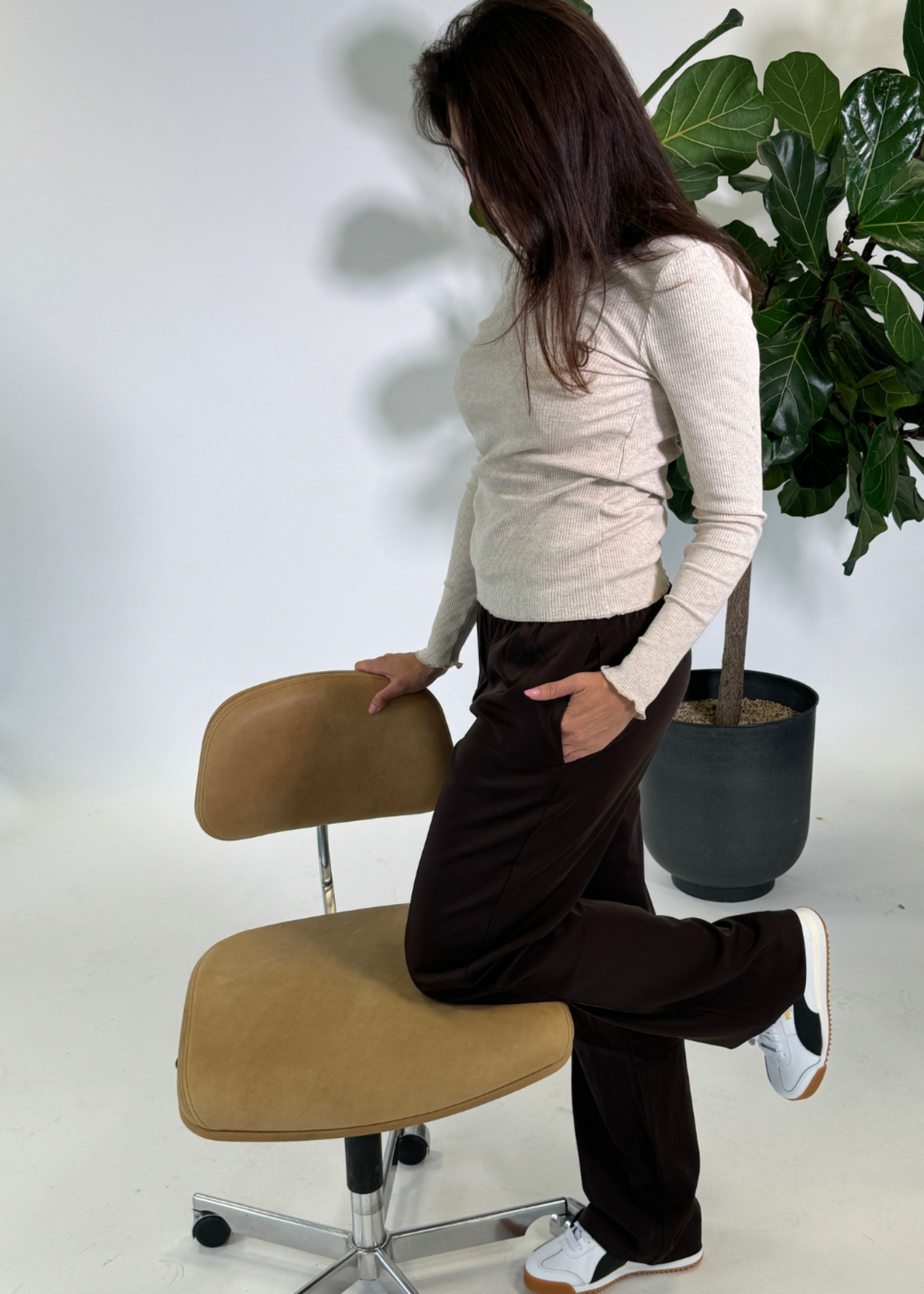 Samsøe & Samsøe - Pants - Hoys Straight Pants - Mole