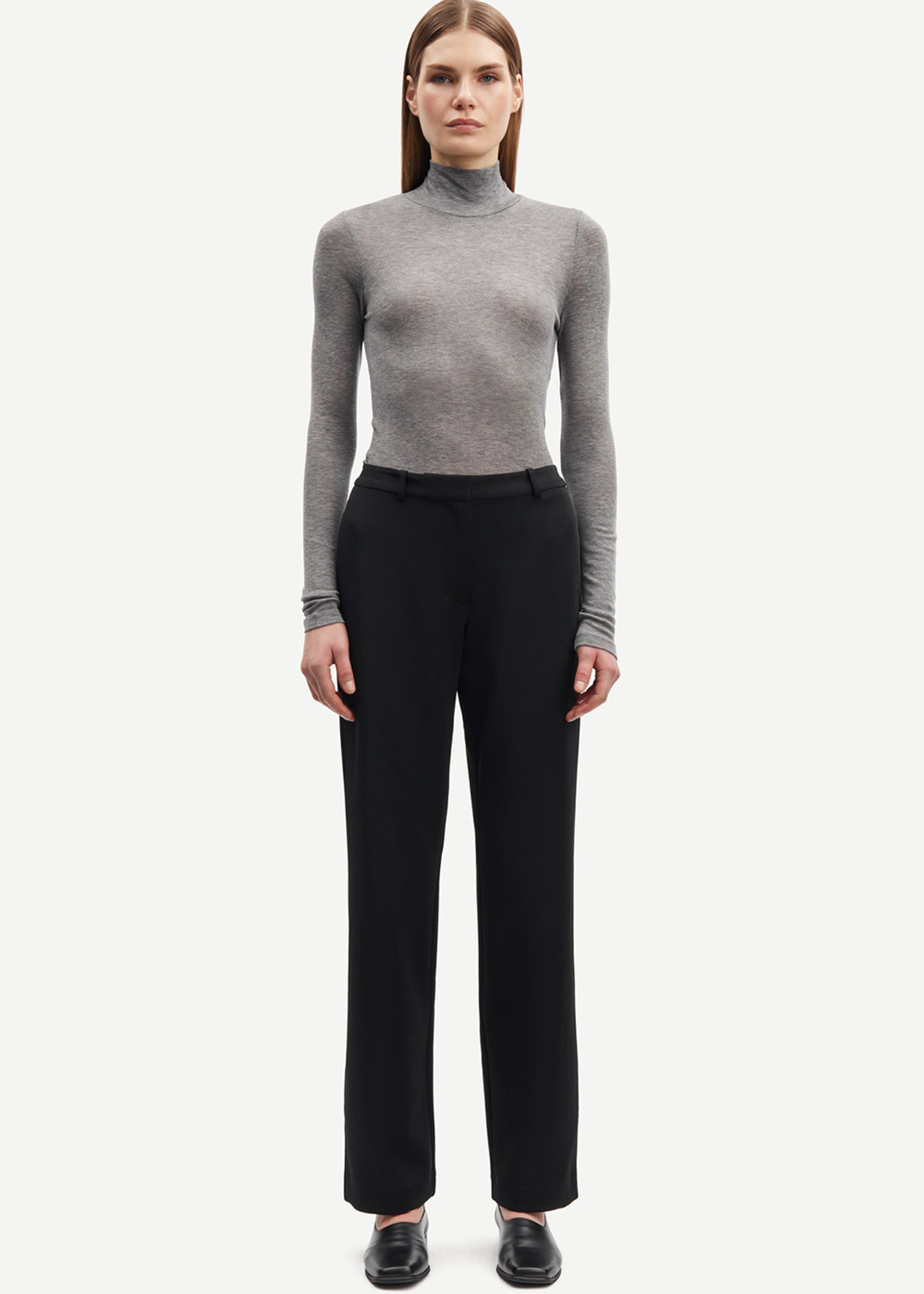 Samsøe & Samsøe - Pants - SAHoys Straight WB Trousers - Black