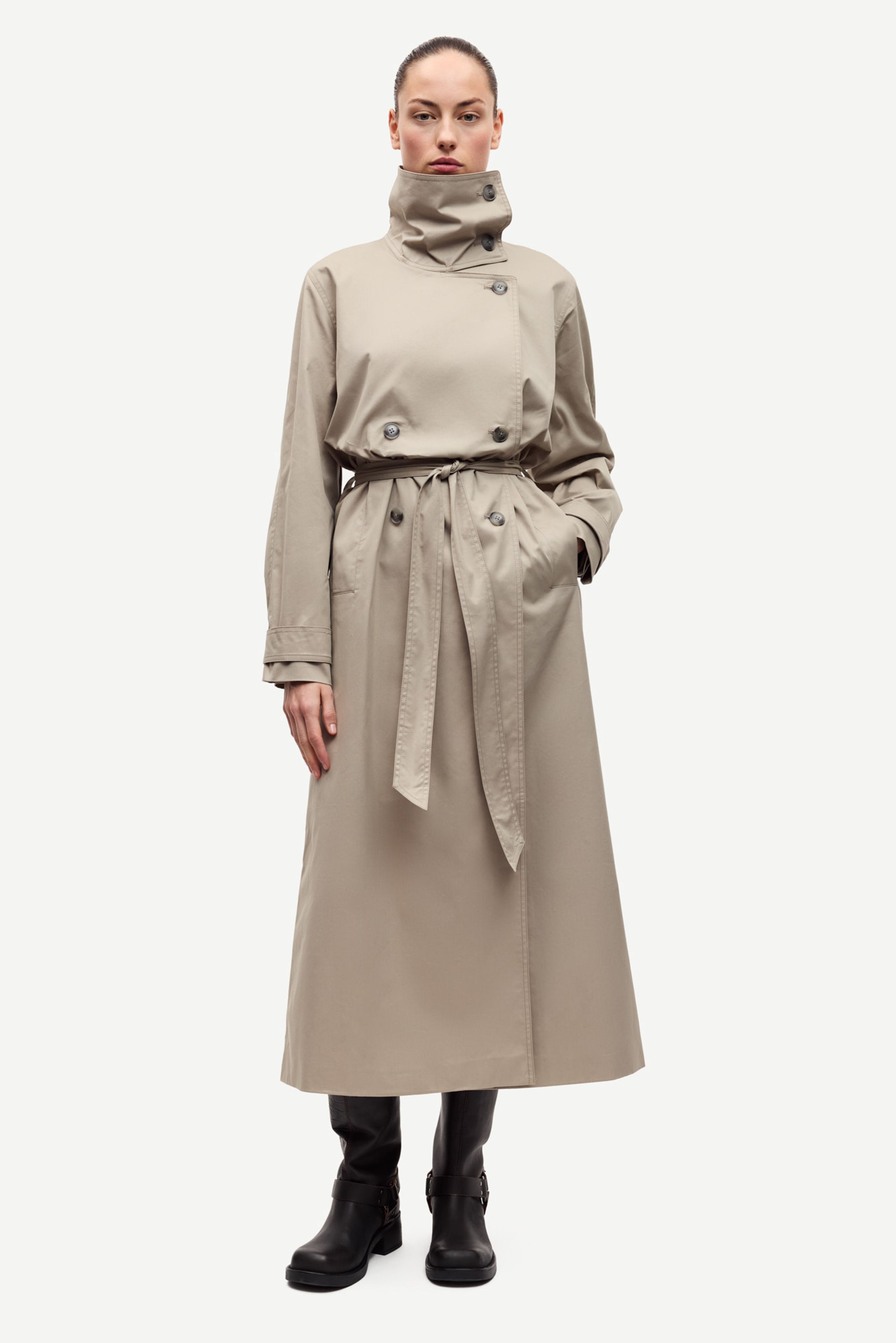 Samsøe & Samsøe - Abrigo - SAHayes Coat - ALUMINIUM