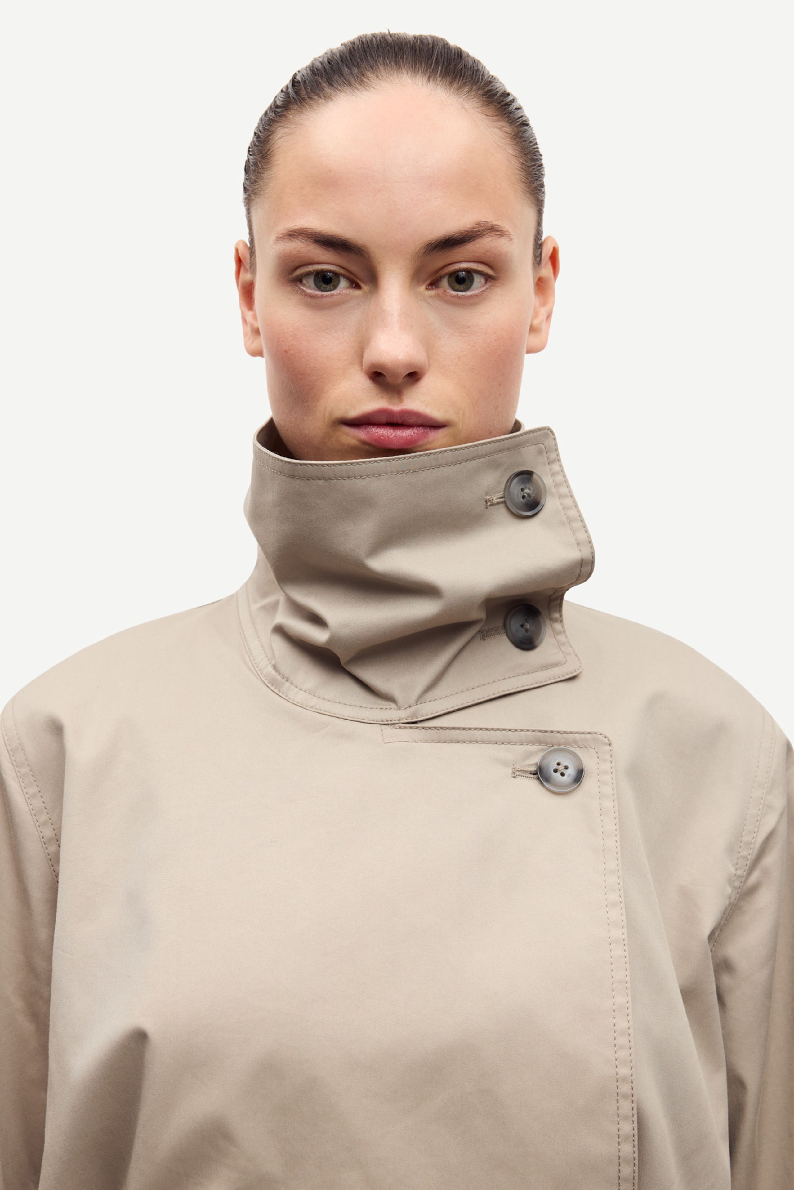 Samsøe & Samsøe - Abrigo - SAHayes Coat - ALUMINIUM