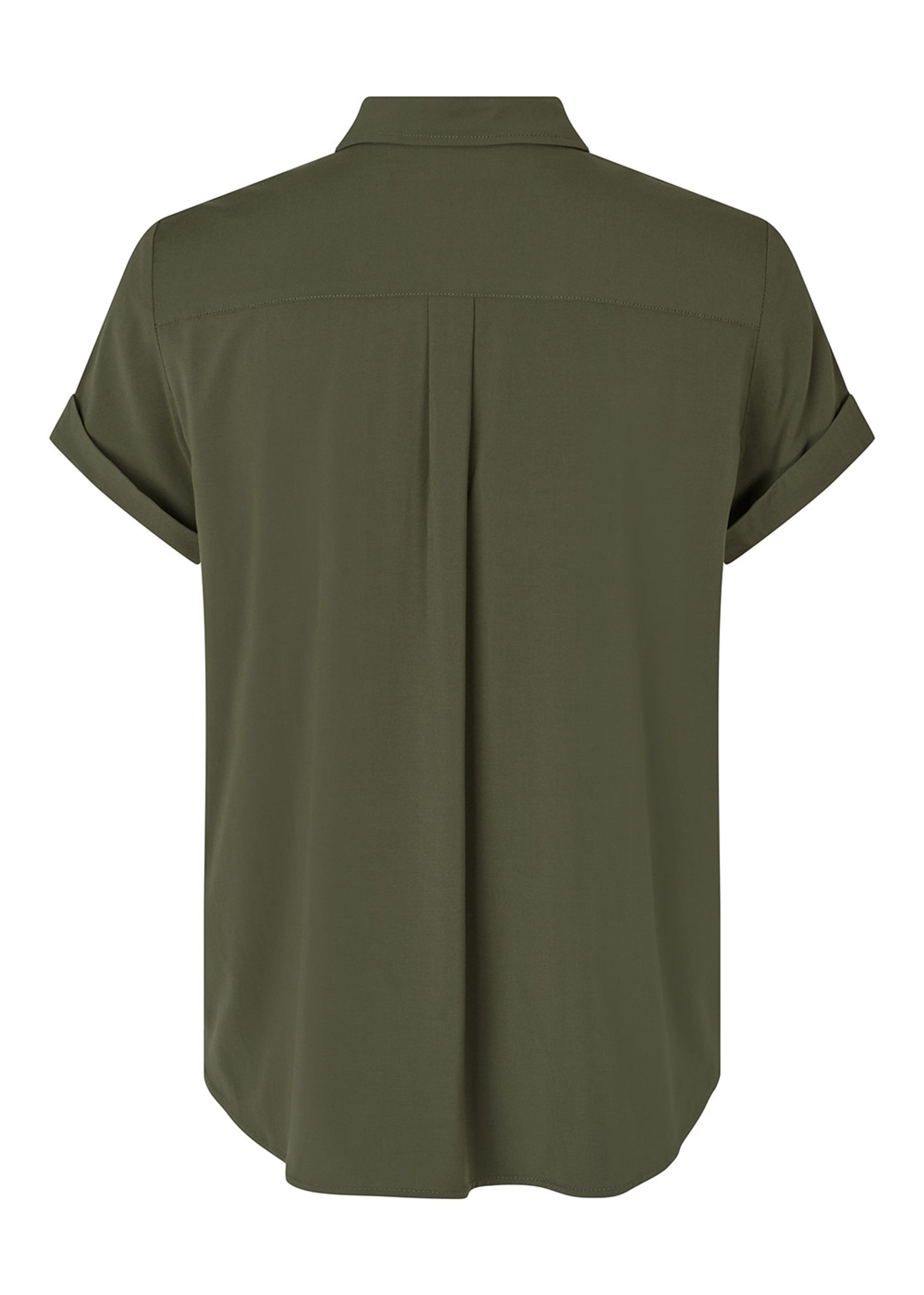 Samsøe & Samsøe - Camisa - Majan SS Shirt - FOREST NIGHT