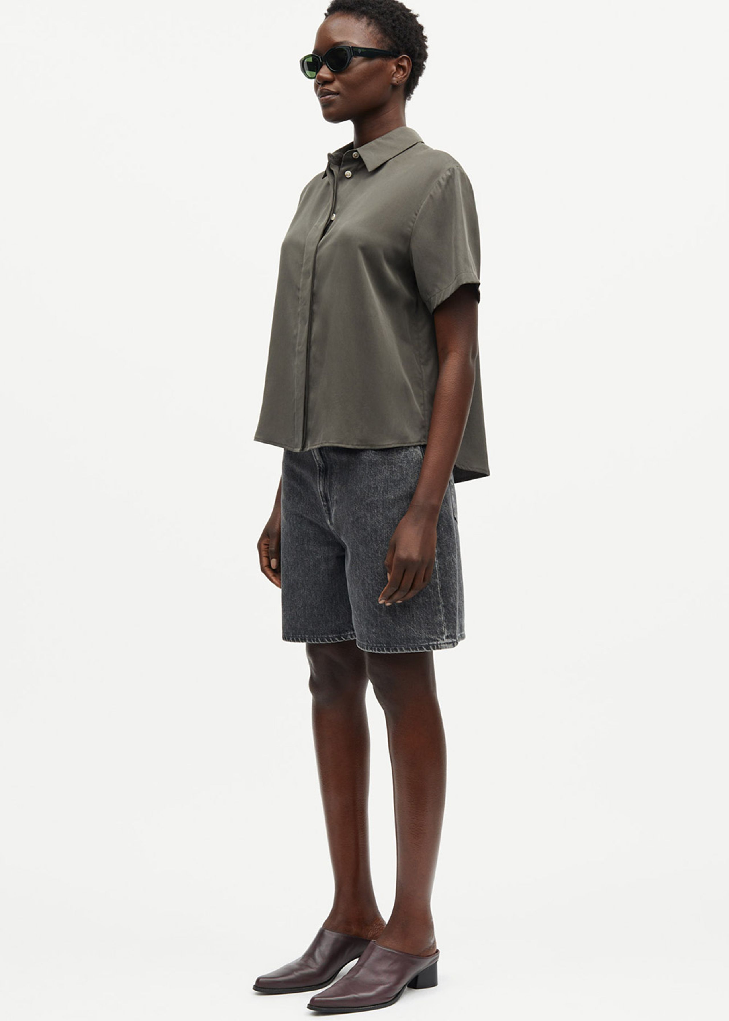 Samsøe & Samsøe - Chemise - Mina SS Shirt - BELUGA